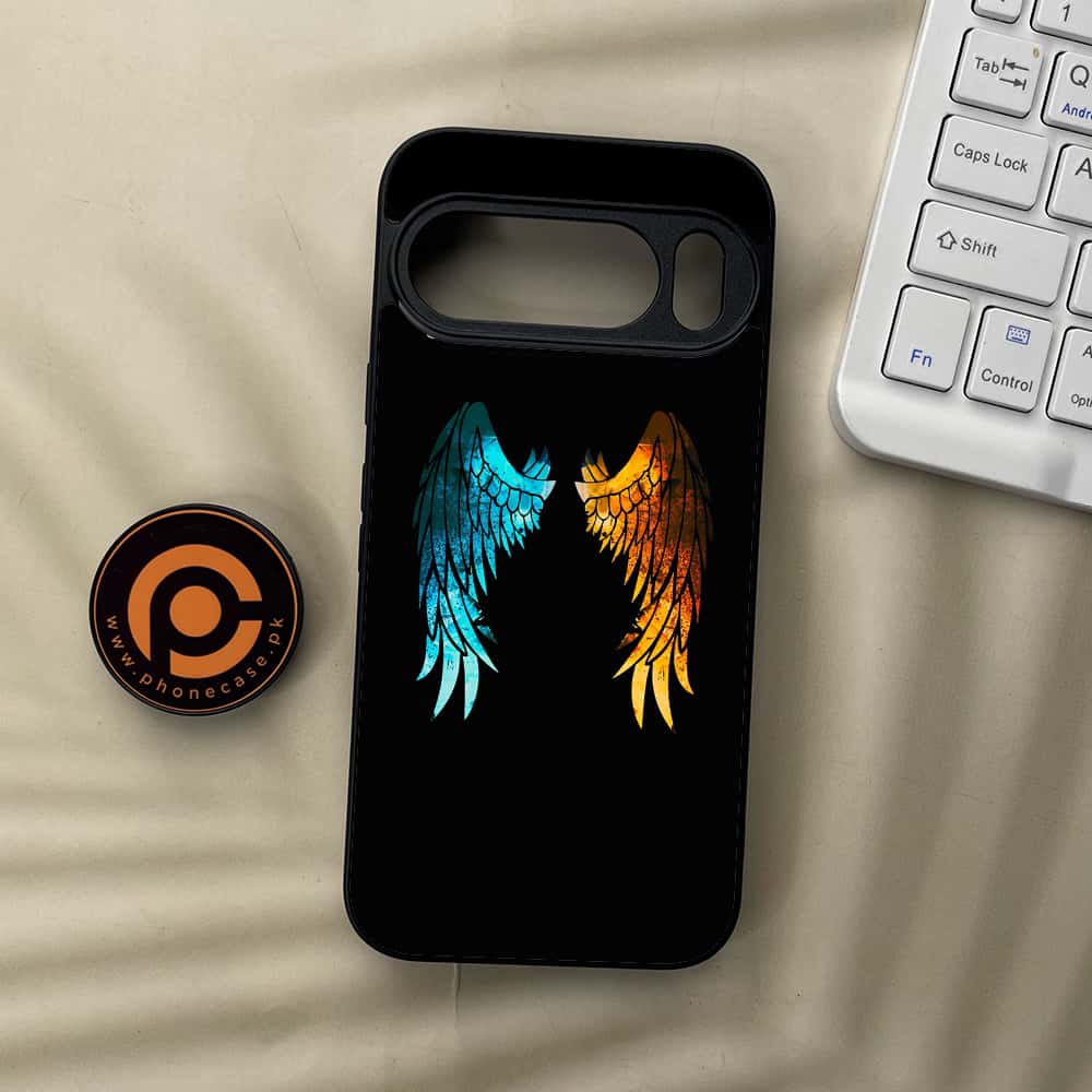 Google Pixel 10  - Angel Wings 2.0 Series - Premium Metal Printed soft Bumper Shockof Case