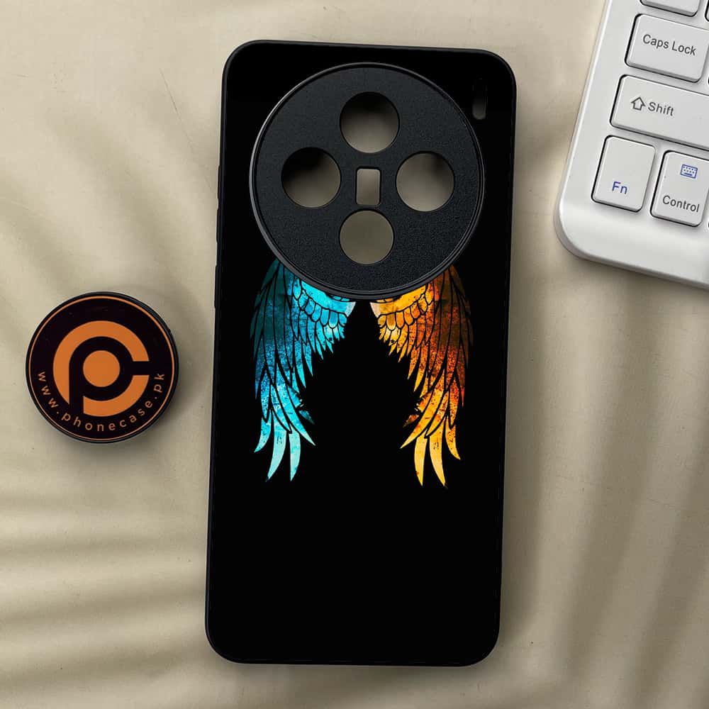 Vivo X200 - Angel Wings 2.0 Series - Premium Metal  Printed soft Bumper shock Proof Case