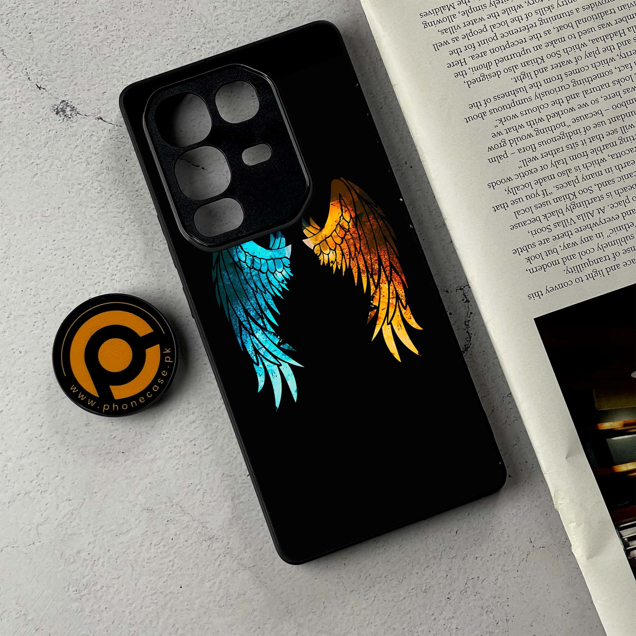 Infinix Note 50 - Angel Wings 2.0 Series - Premium Metal Printed Soft Bumper Shockproof Case
