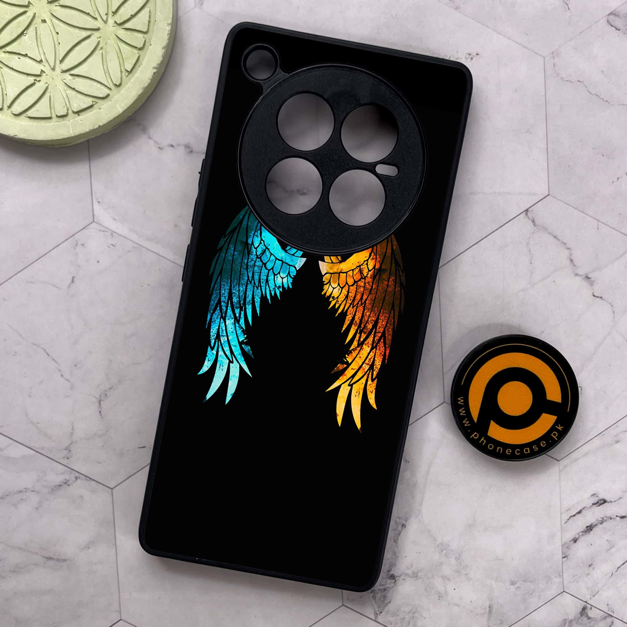 Infinix Zero 40 5G - Angel Wings 2.0 Series - Premium Metal Printed soft Bumper shock Proof Case