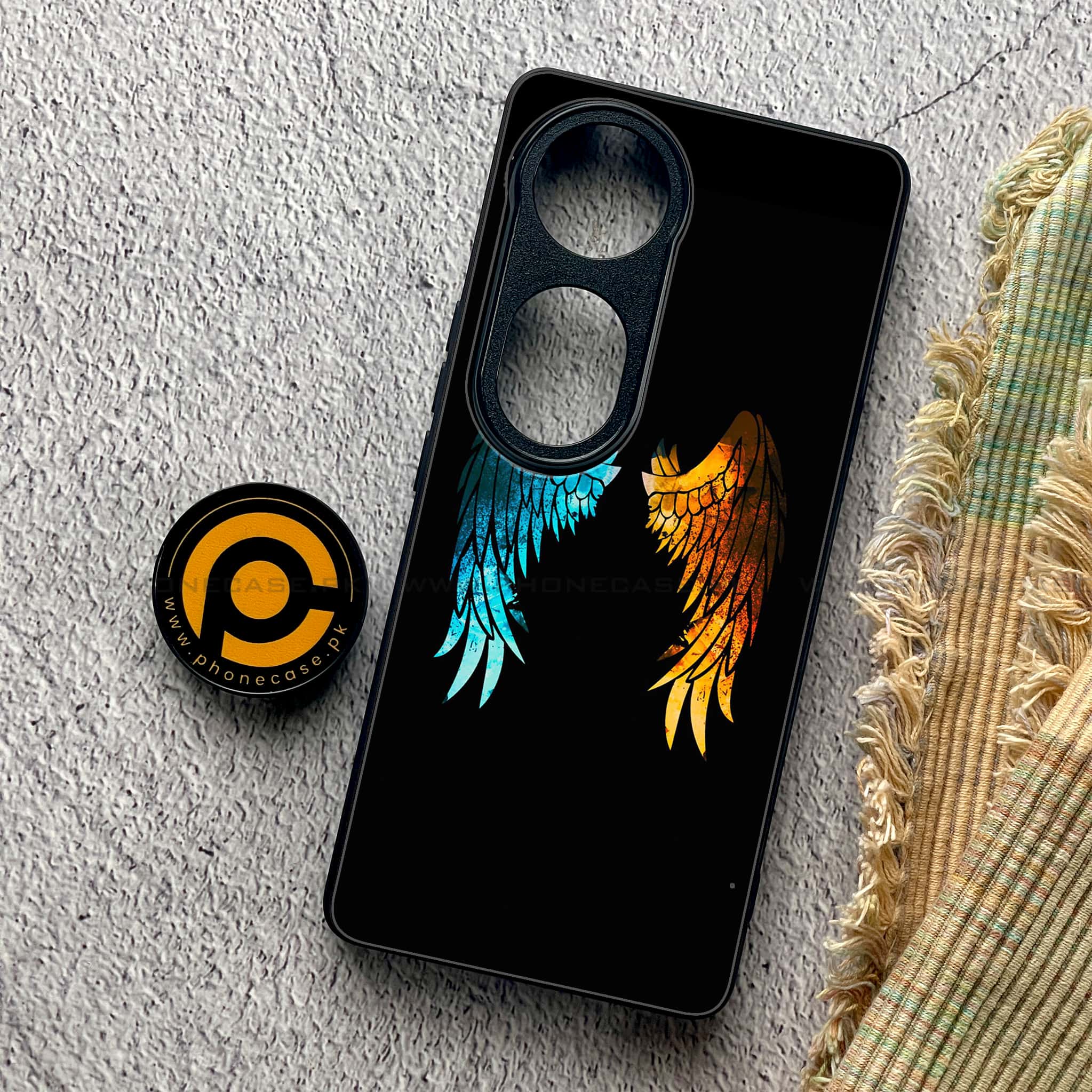 Vivo S19 Pro - Angel Wings 2.0 Series - Premium Metal Printed soft Bumper shock Proof Case