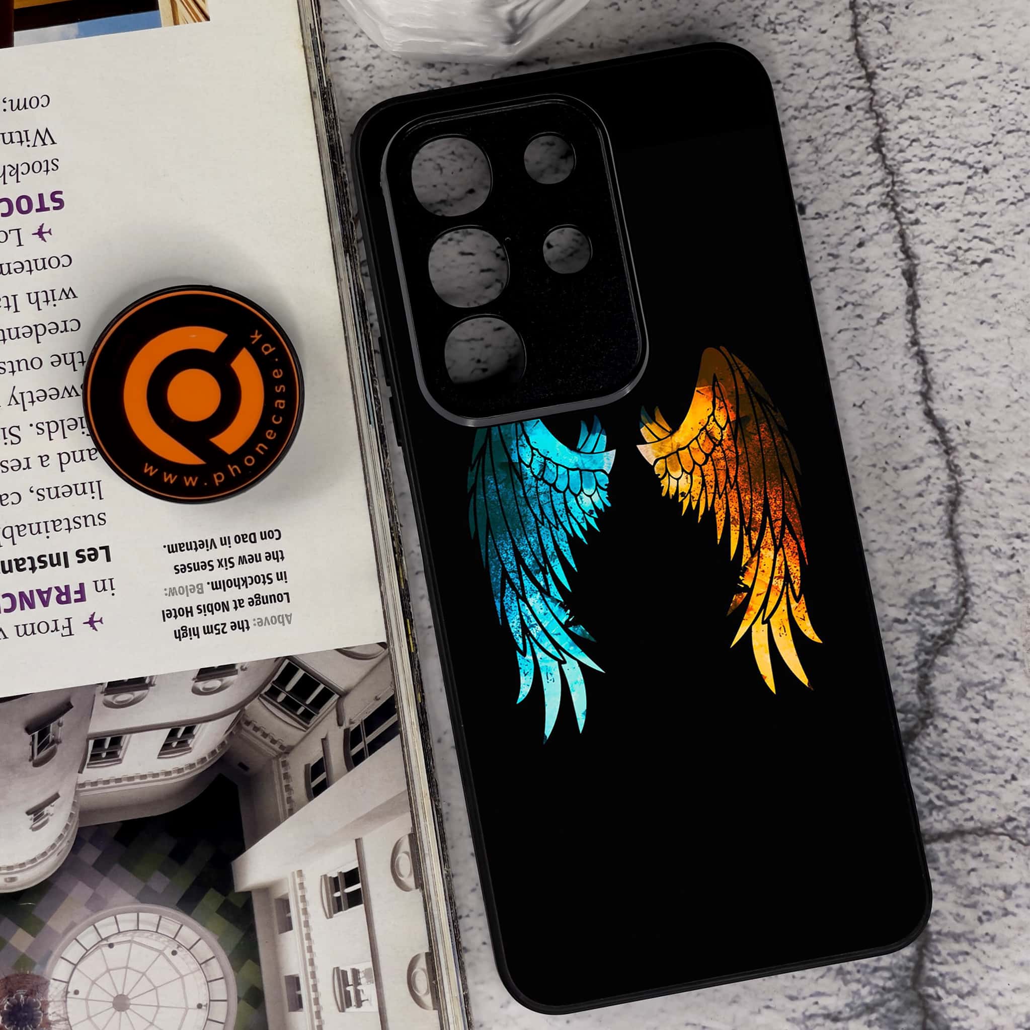 Vivo Y29 4G - Angel Wings 2.0 Series - Premium Metal Printed soft Bumper Shock Proof Case