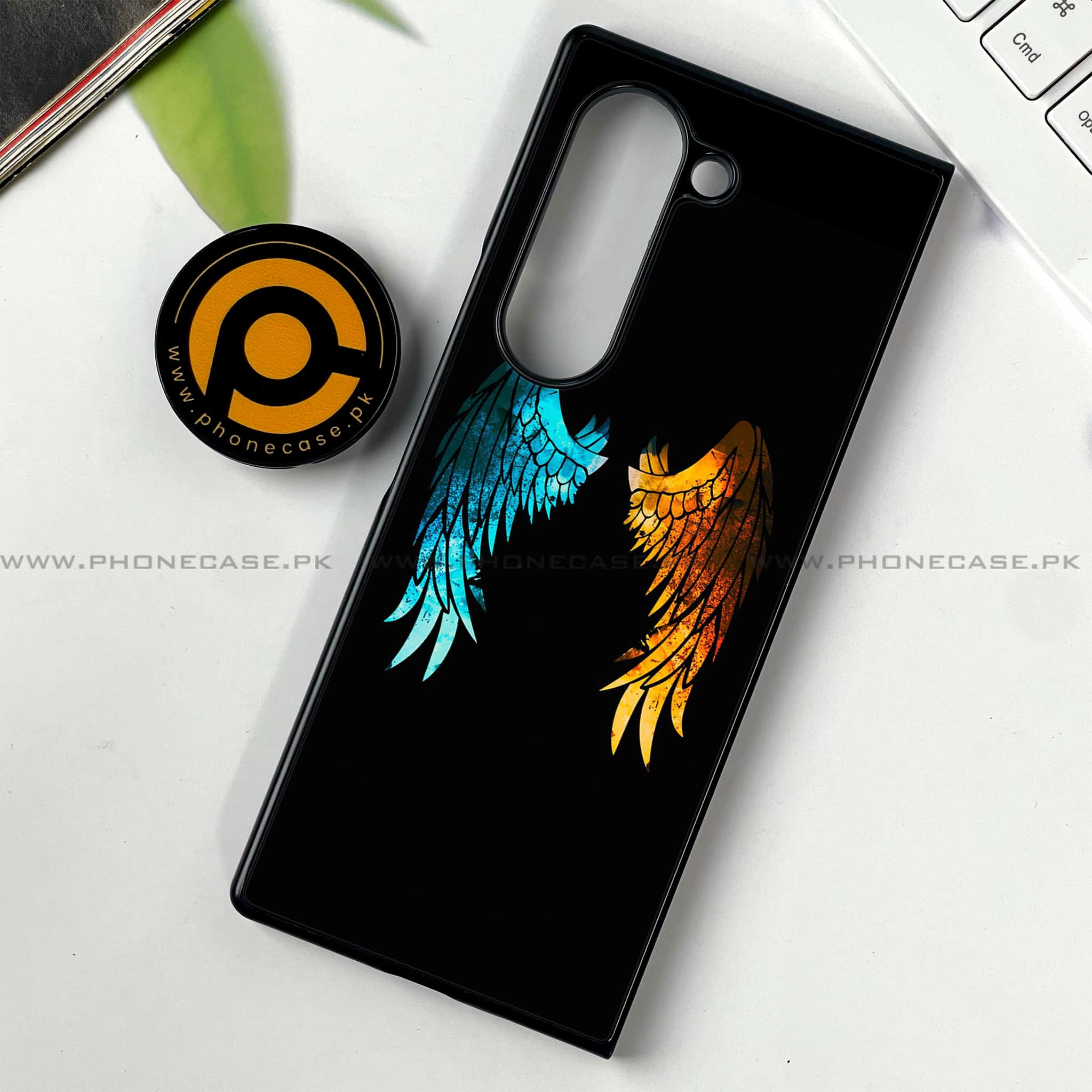 Samsung Galaxy Z Fold 6 - Angel Wings 2.0 Series - Premium Printed Metal soft Bumper shock Proof Case