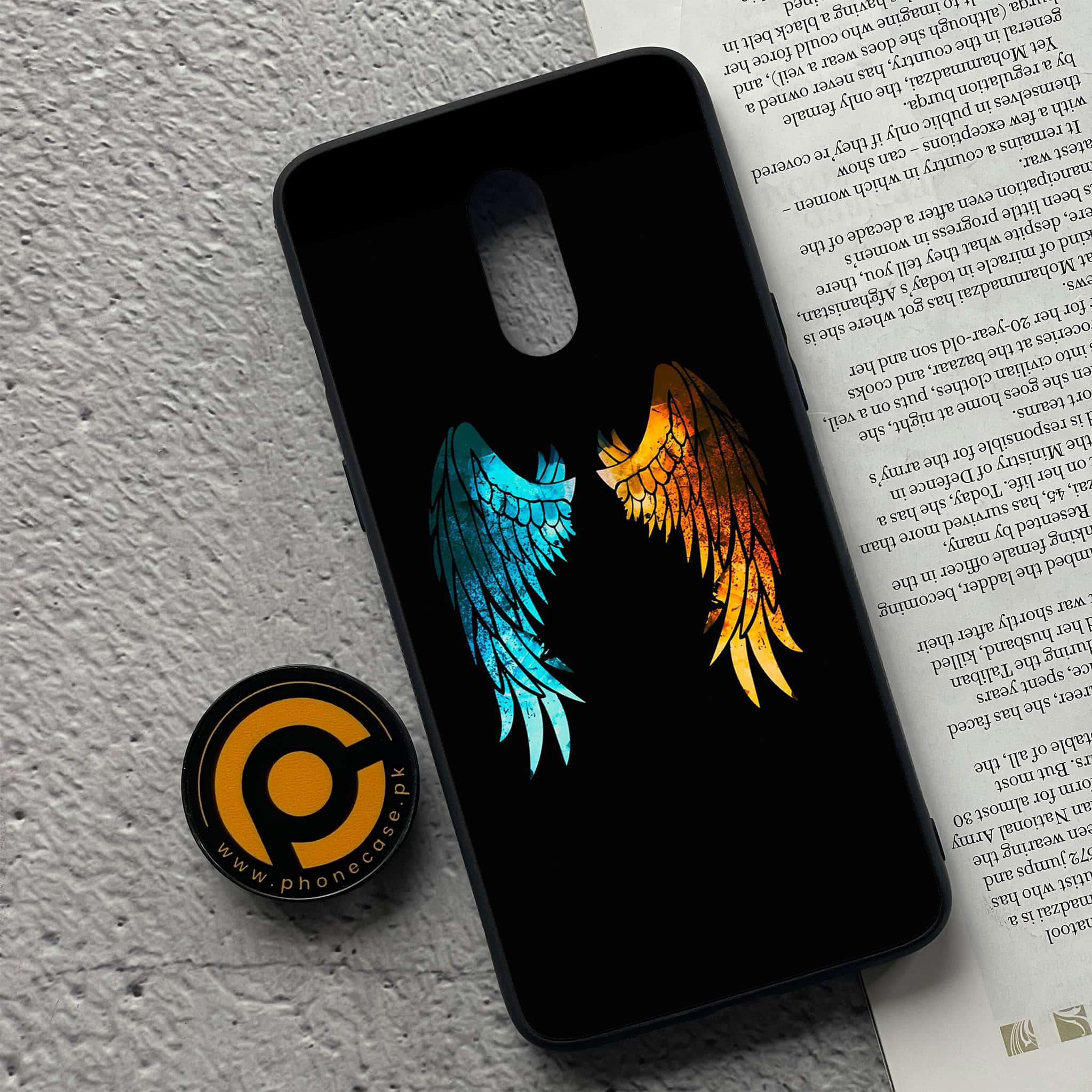 OnePlus 7 - Angel Wings 2.0 Series - Premium Printed Glass soft Bumper shock Proof Case