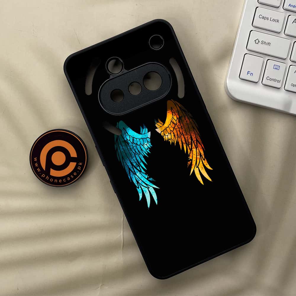 Nothing Phone 3a - Angel Wings 2.0 Series - Premium Metal  Printed soft Bumper shock Proof Case