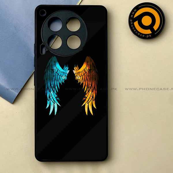 Tecno Camon 30 - Angel Wings 2.0 Design 8 -  Premium Printed Metal soft Bumper shock Proof Case CS-36477