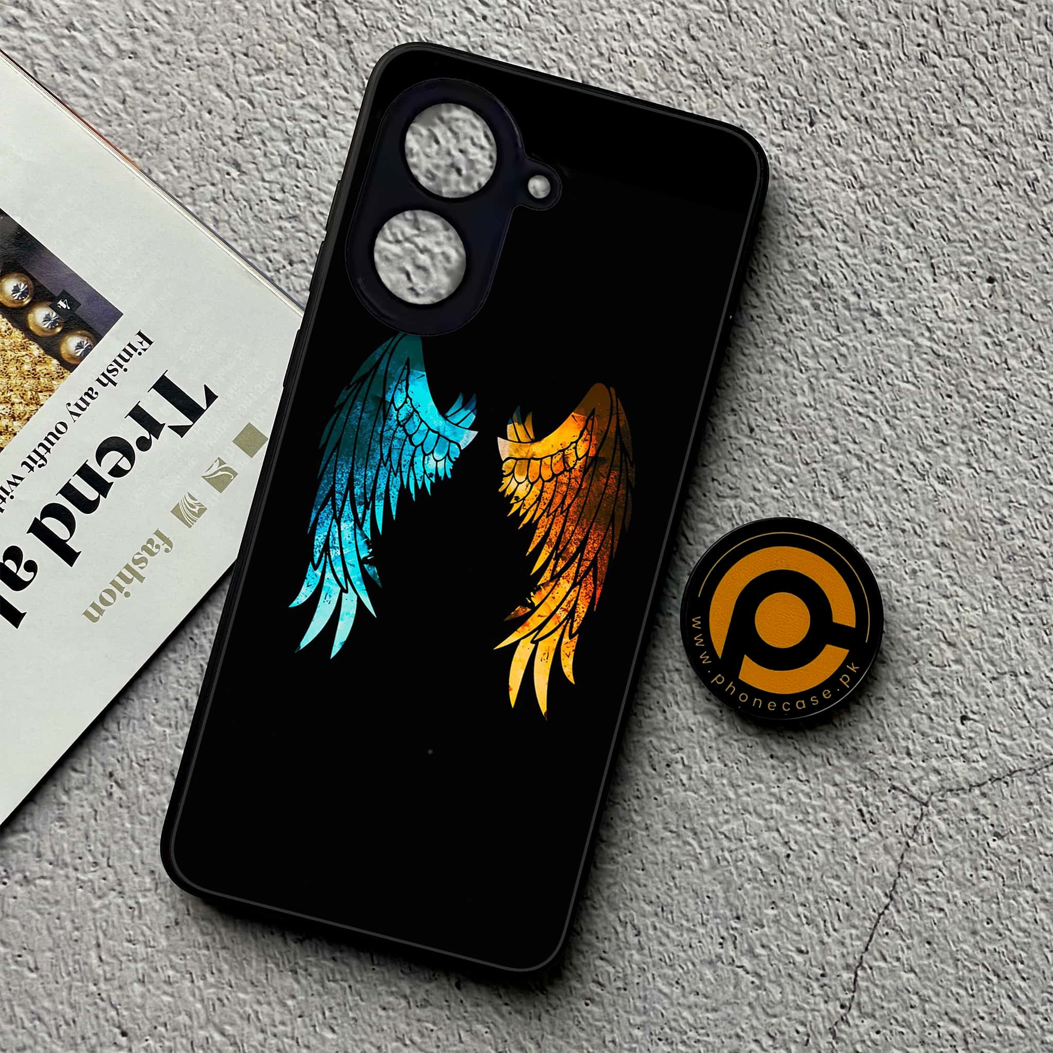 Xiaomi Redmi A5 - Angel Wings 2.0 Series - Premium Metal Printed soft Bumper shock Proof Case