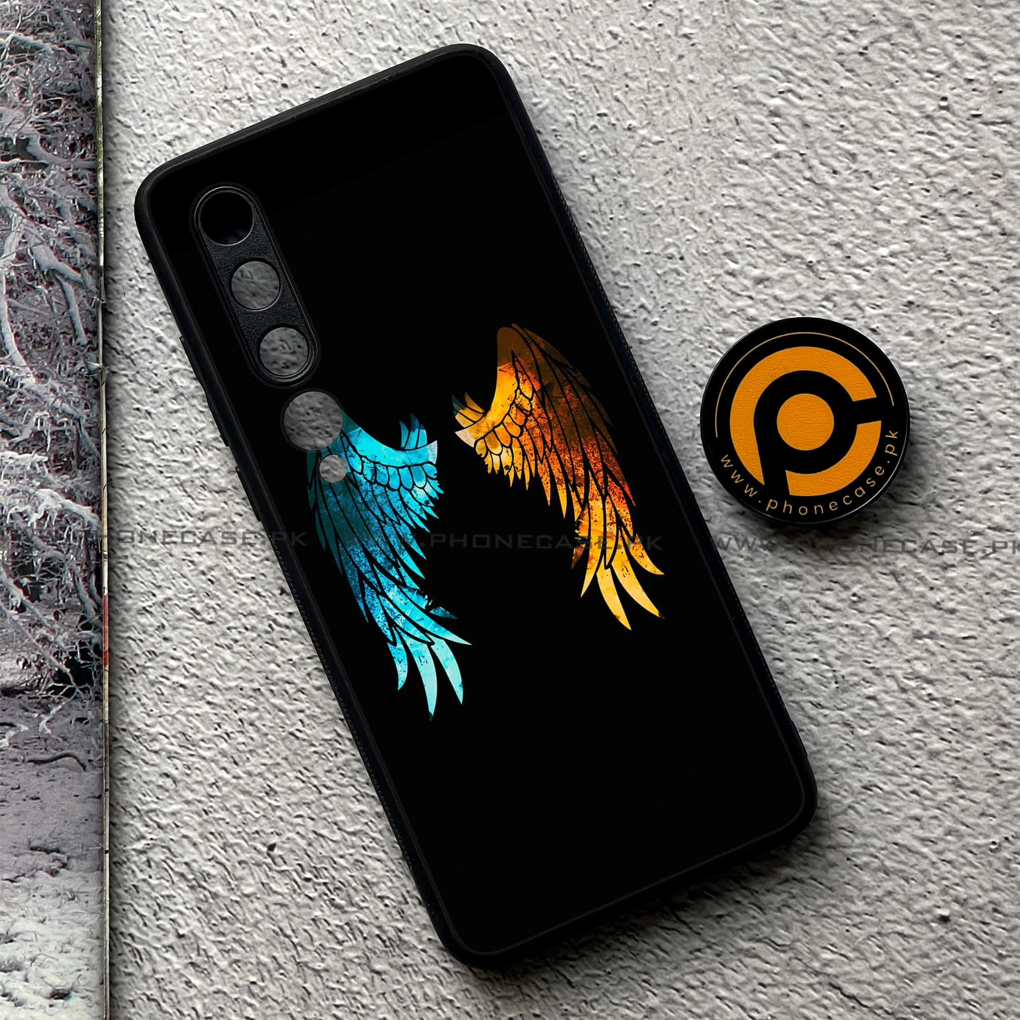 Xiaomi Mi 10 - Angel Wings 2.0 Series - Premium Printed Glass soft Bumper shock Proof Case