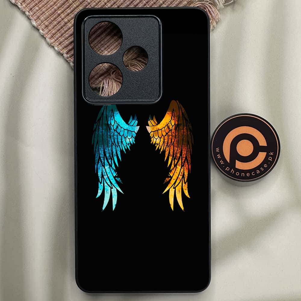 Realme GT 7 - Angel Wings 2.0 Series - Premium Metal Printed soft Bumper shock Proof Case