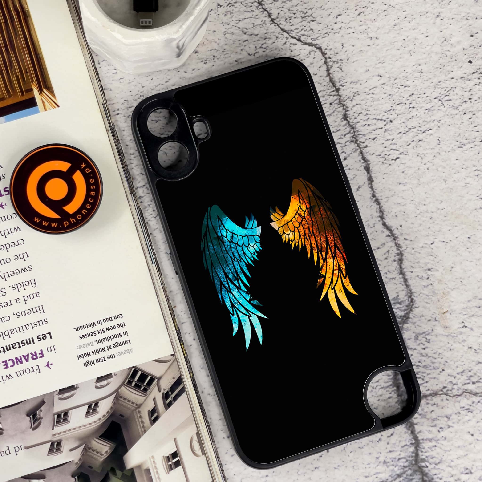 Nothing CMF Phone 1 - Angel Wings 2.0 Series - Premium Metal Printed soft Bumper Shock Proof Case
