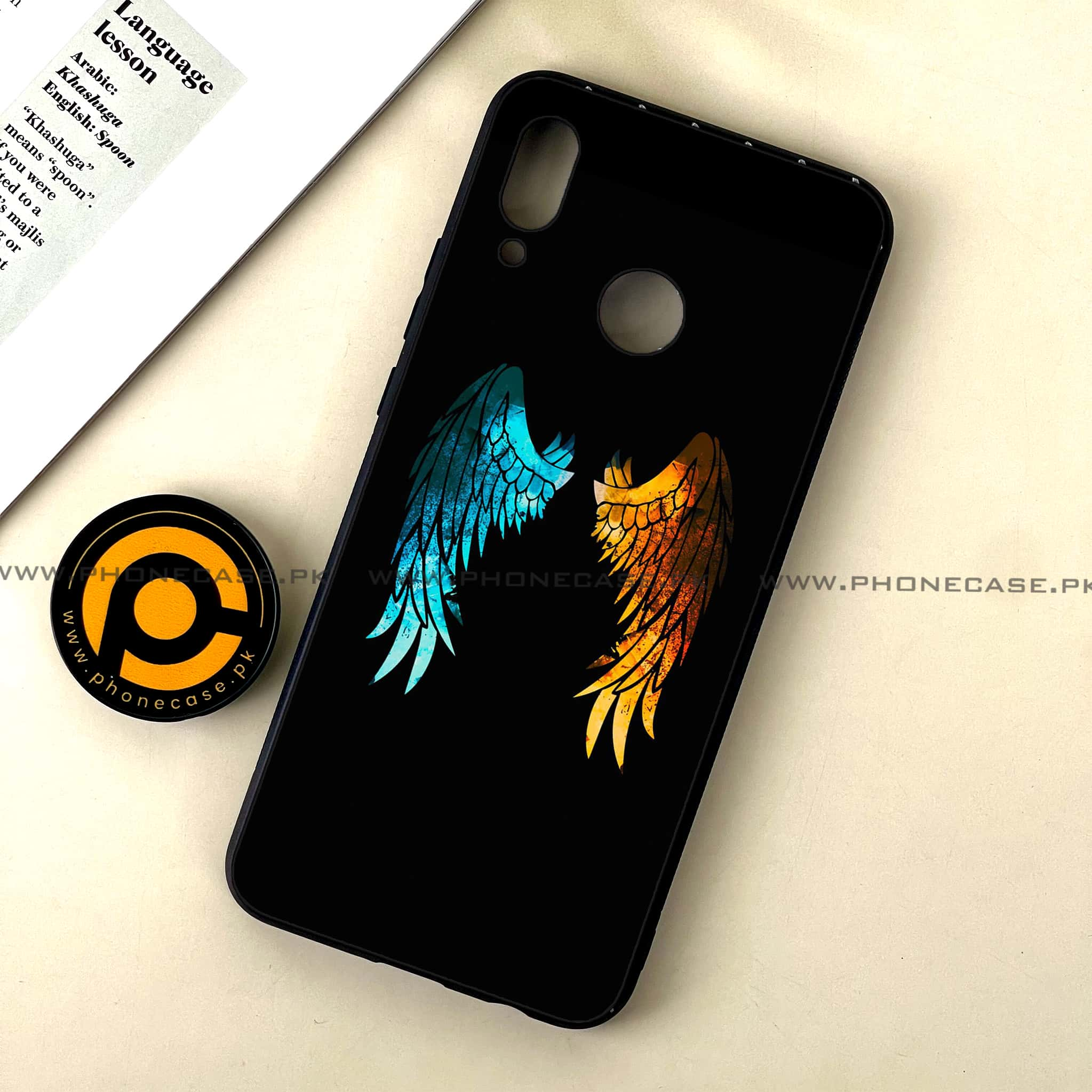 Huawei Nova 3 - Angel Wings 2.0 Series - Premium Printed Glass soft Bumper shock Proof Case