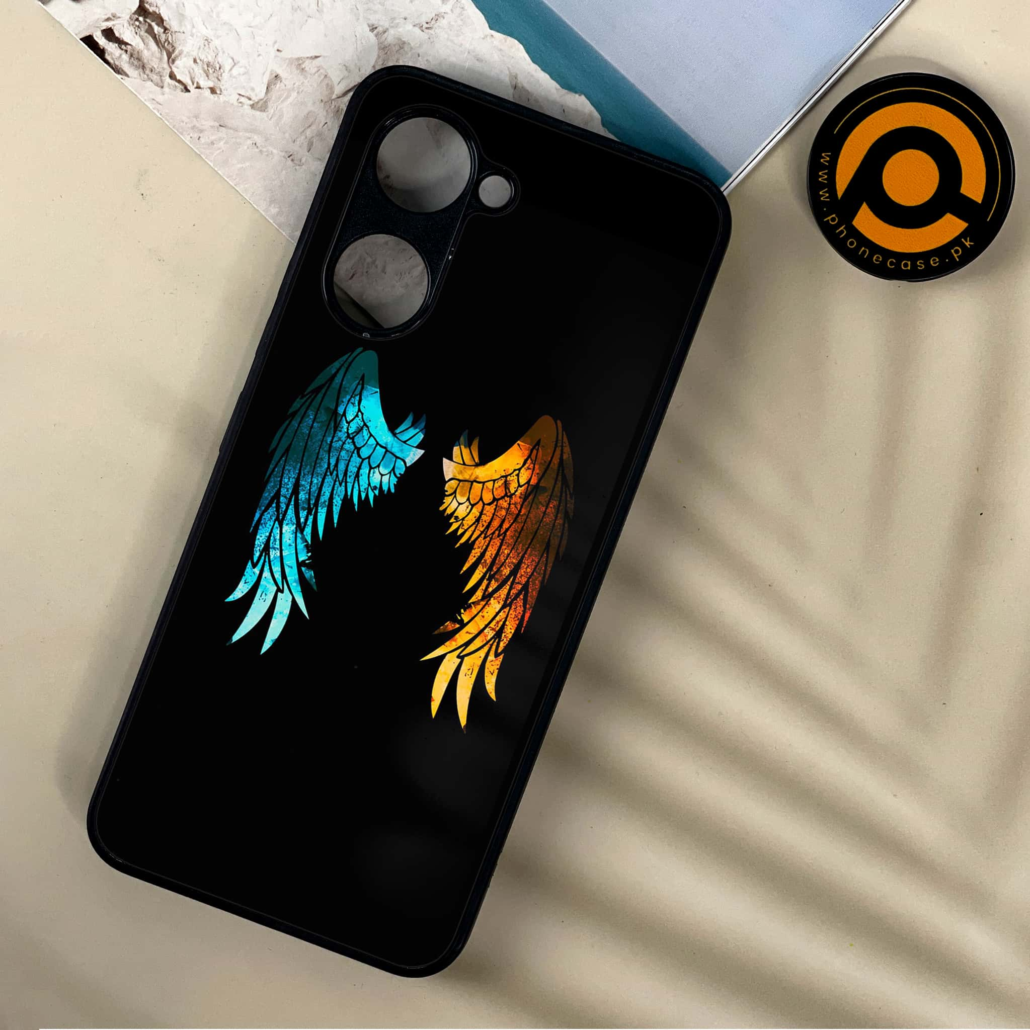 Vivo Y03 - Angel Wings 2.0 Series - Premium Printed Metal soft Bumper shock Proof Case