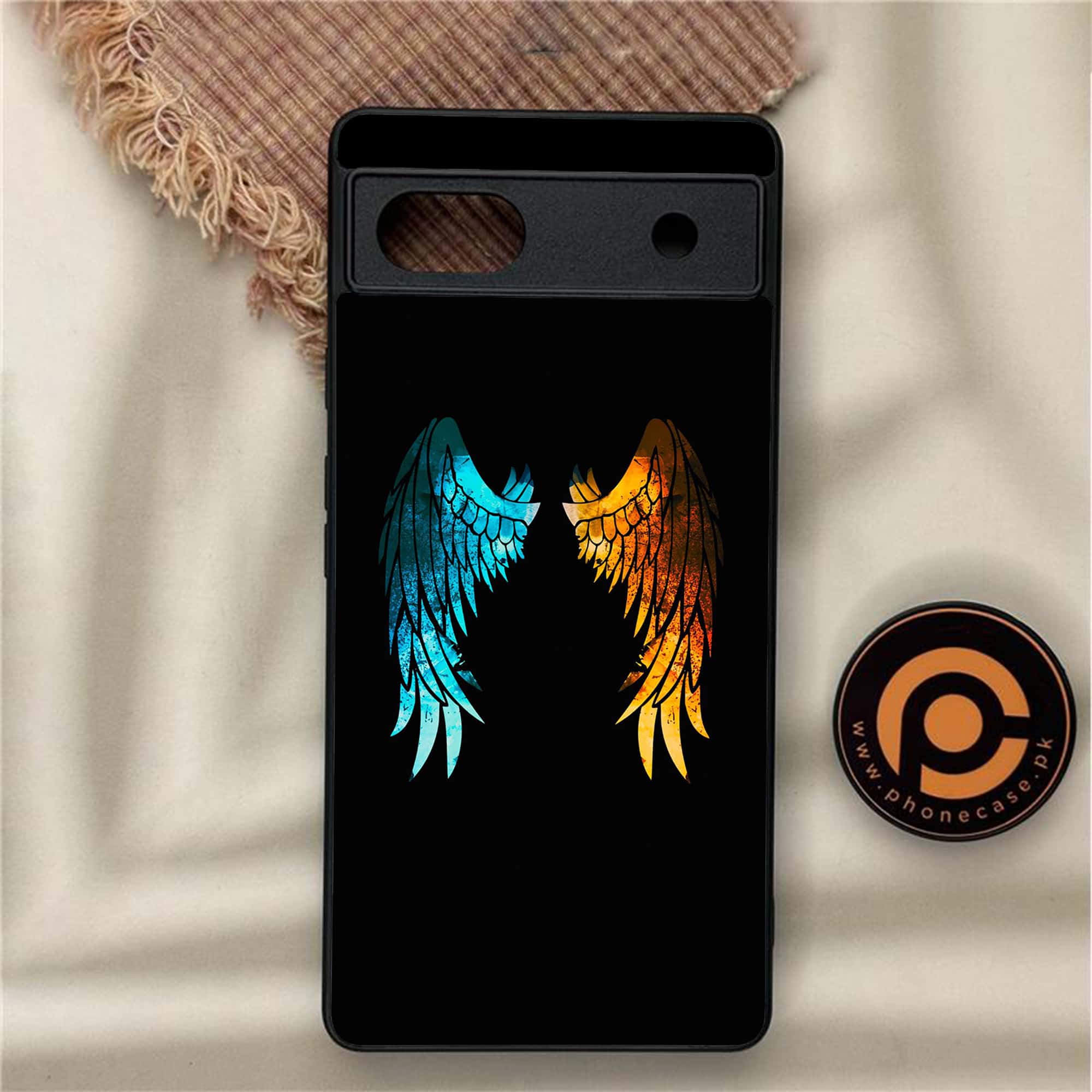 Google Pixel 6A - Angel Wings 2.0 Series - Premium Metal Printed soft Bumper Shock Proof Case