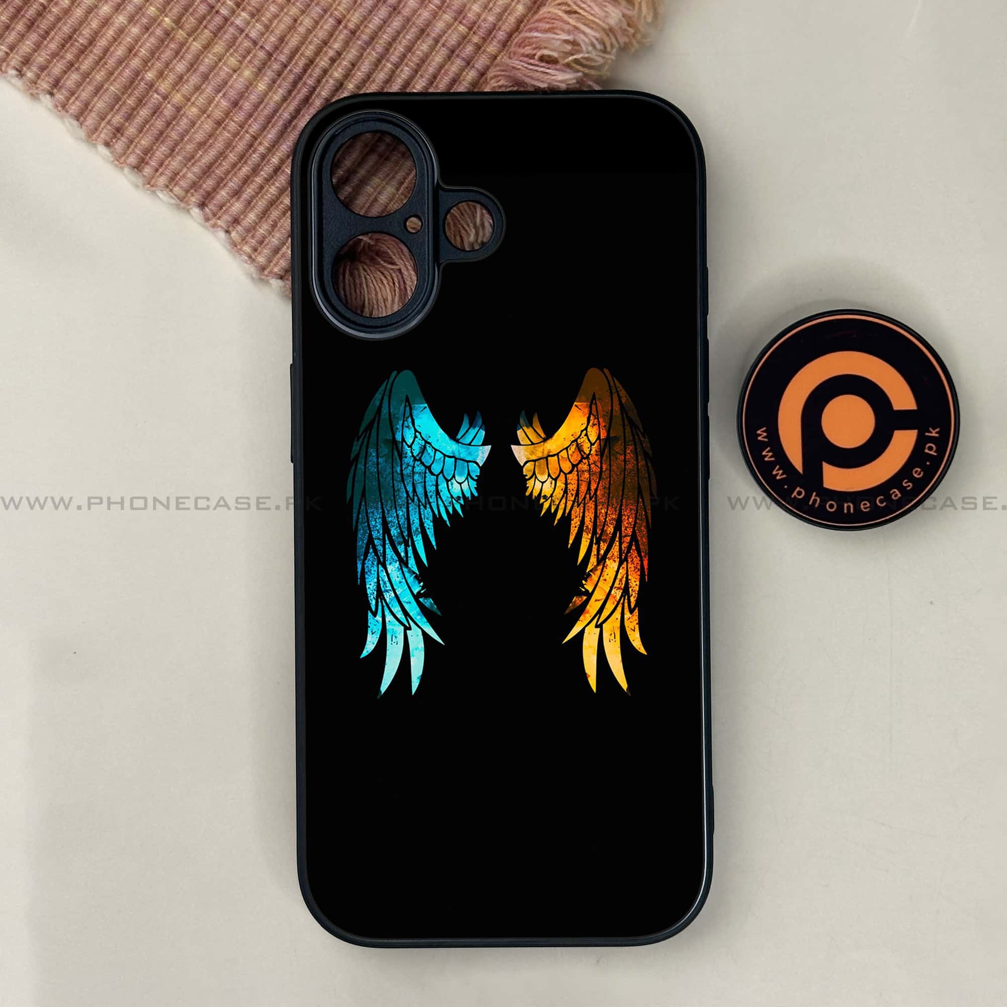 iPhone 17 - Angel Wings 2.0 Series - Premium Printed Glass soft Bumper shock Proof Case