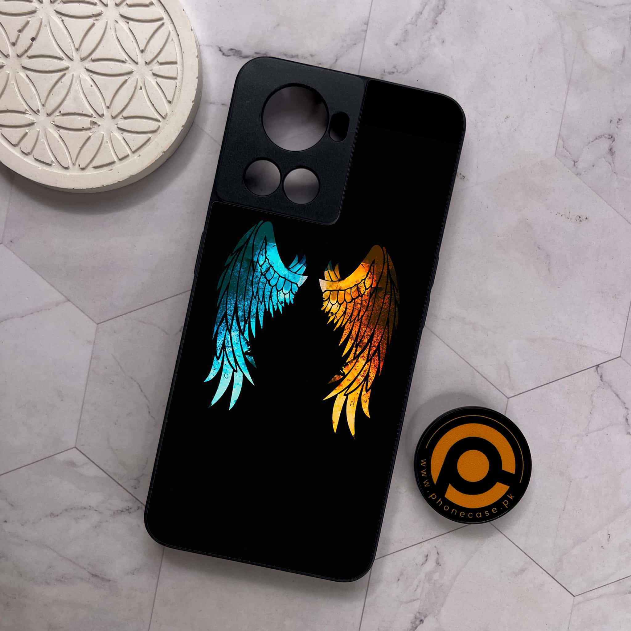OnePlus 10R - Angel Wings 2.0 Series - Premium Metal Printed soft Bumper shock Proof Case