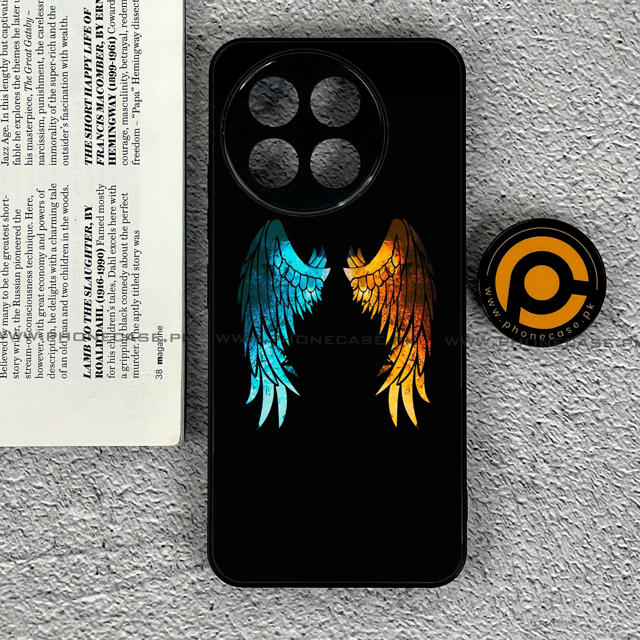 OnePlus Ace 5 - Angel Wings 2.0 Series - Premium Metal Printed soft Bumper shock Proof Case