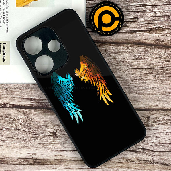 Xiaomi Redmi 13 - Angel Wings 2.0 Design 8 - Premium Printed Glass soft Bumper shock Proof Case CS-48463