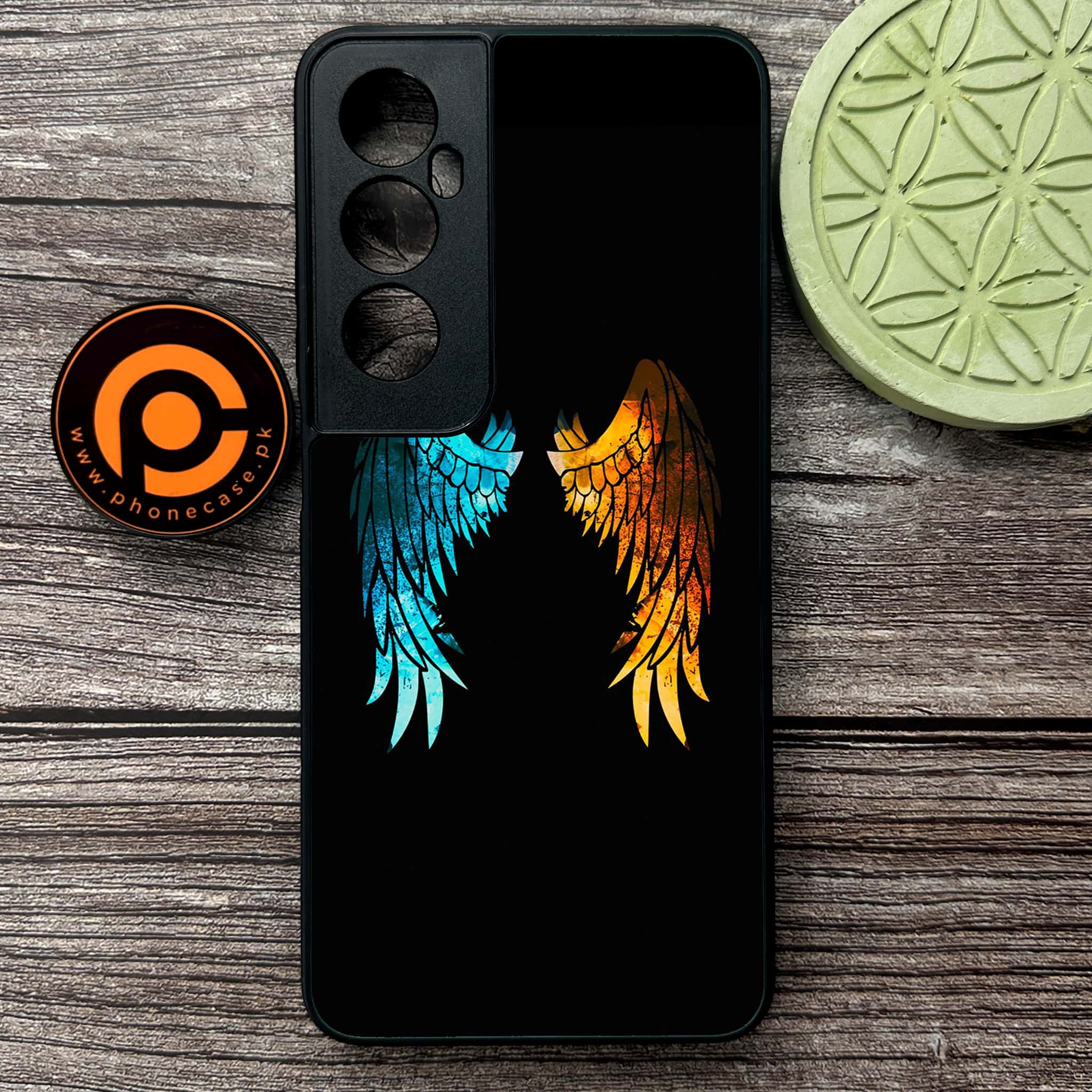 Realme C65  - Angel Wings 2.0 Series - Premium Metal Printed soft Bumper shock Proof Case