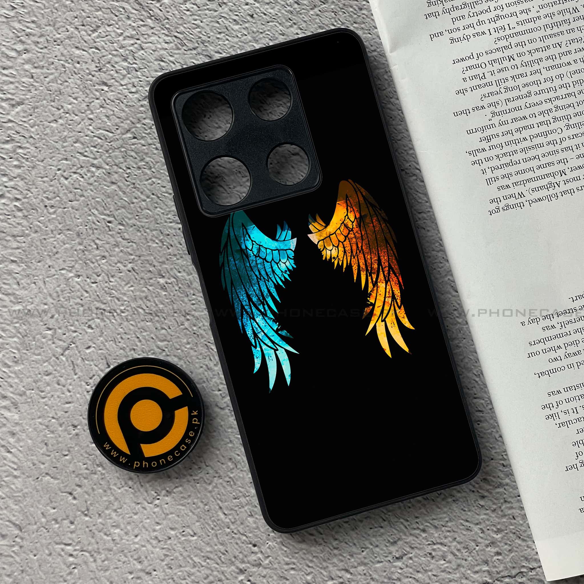 Infinix Note 30 Pro - Angel Wings 2.0 Series - Premium Metal Printed soft Bumper shock Proof Case