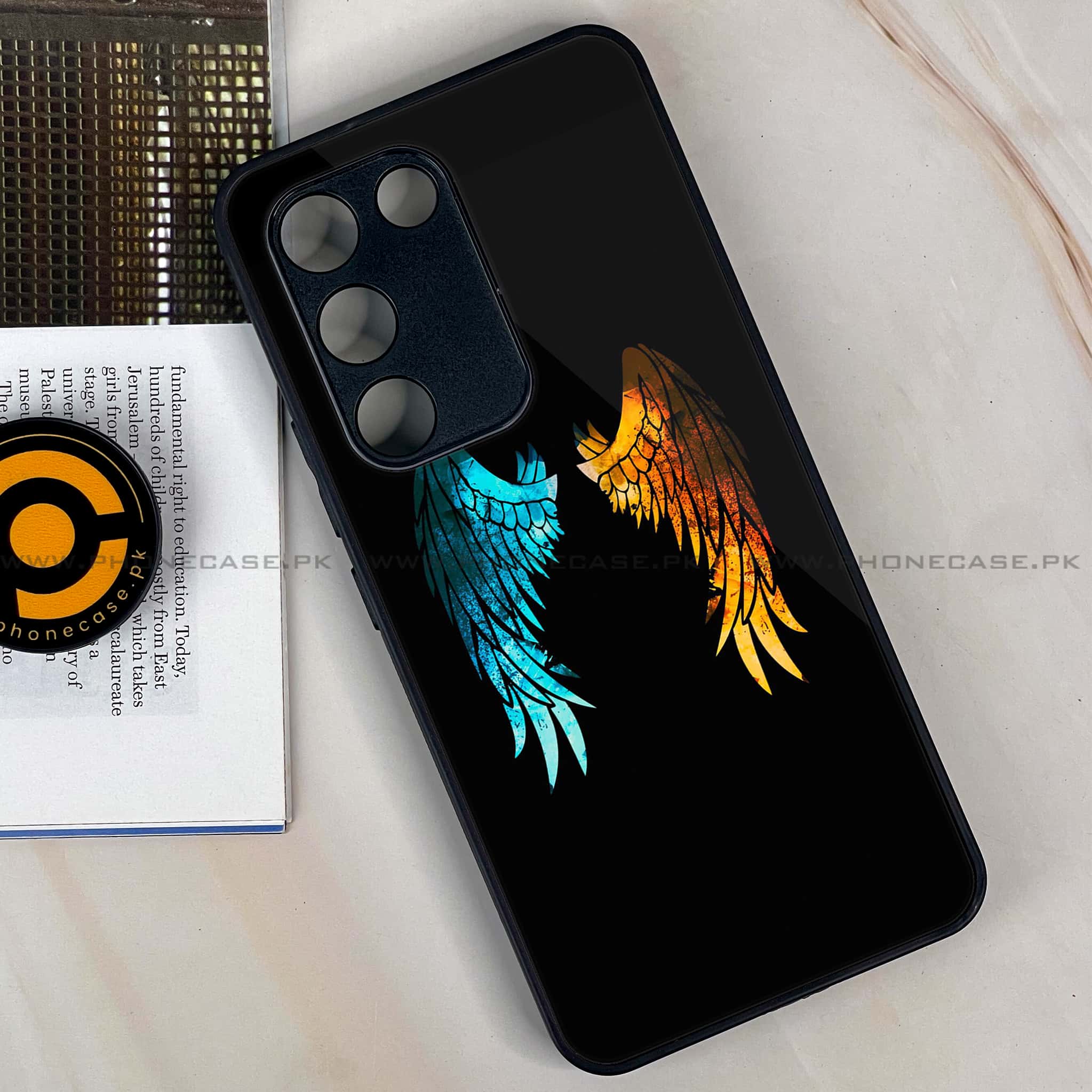 Vivo Y200e - Angel Wings 2.0 Series - Premium Metal Printed soft Bumper shock Proof Case