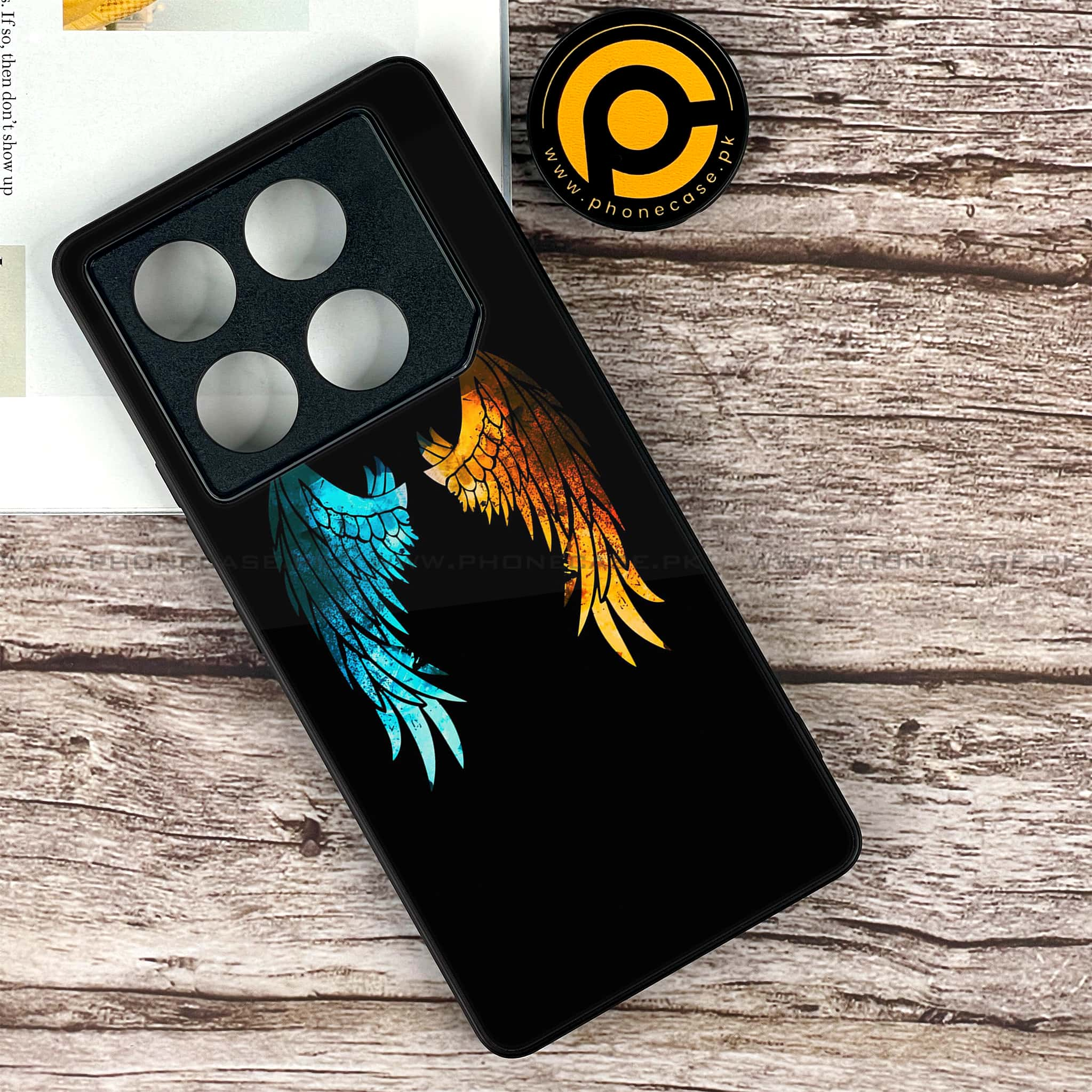 Infinix GT 20 Pro - Angel Wings 2.0 Series - Premium Printed Glass soft Bumper shock Proof Case