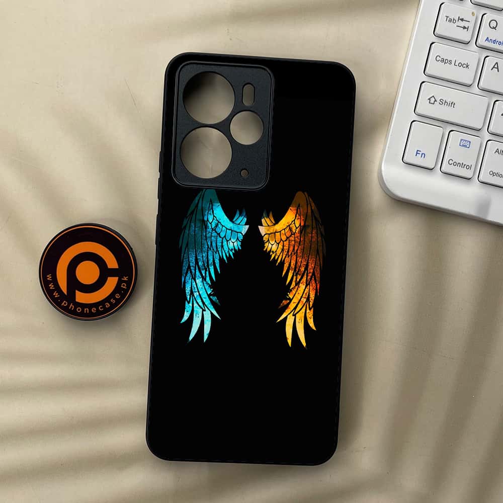 Realme 14T 5G - Angel Wings 2.0 Series - Premium Metal Printed soft Bumper Shock Proof Case
