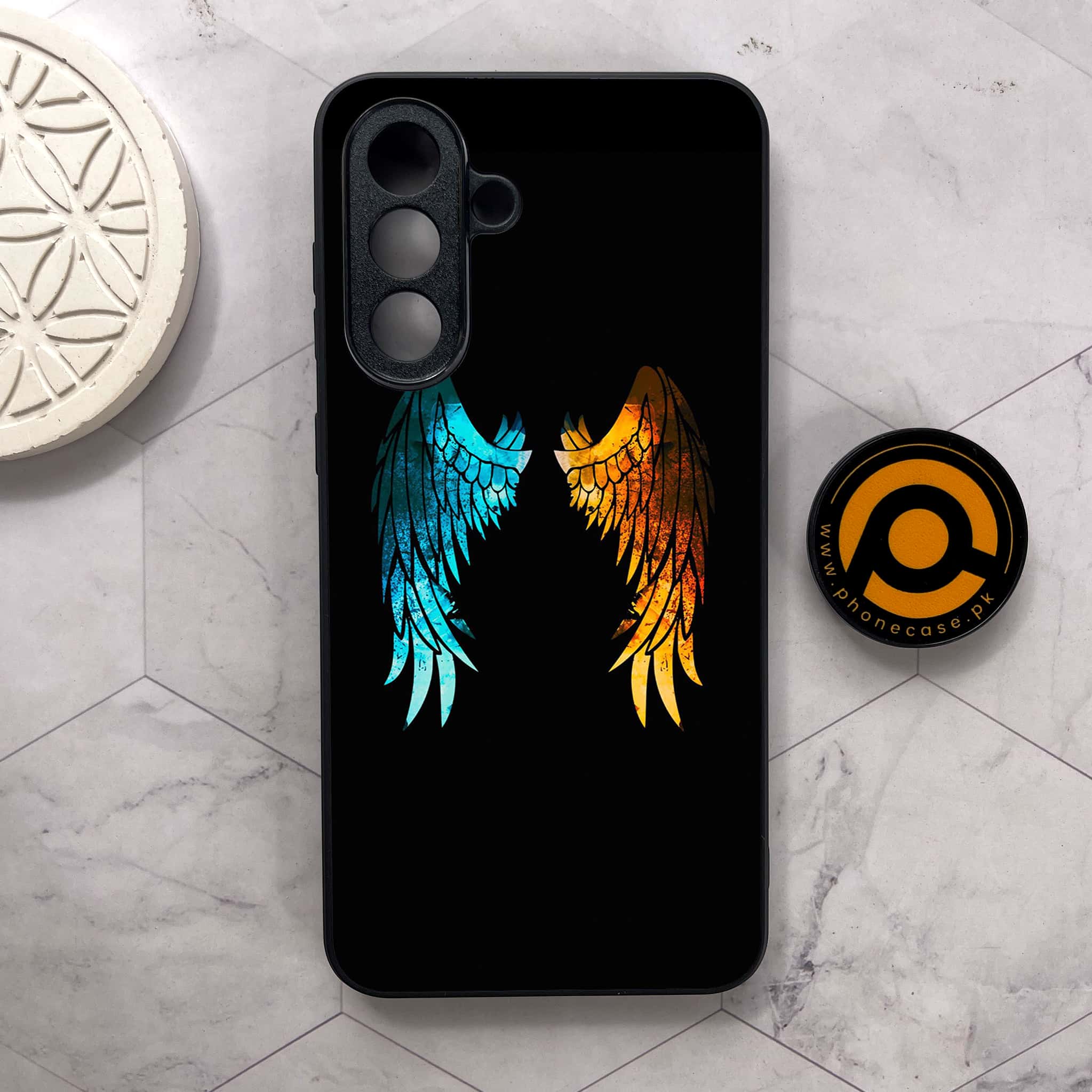 Samsung Galaxy A26 5G - Angel Wings 2.0 Series - Premium Metal Printed soft Bumper shock Proof Case