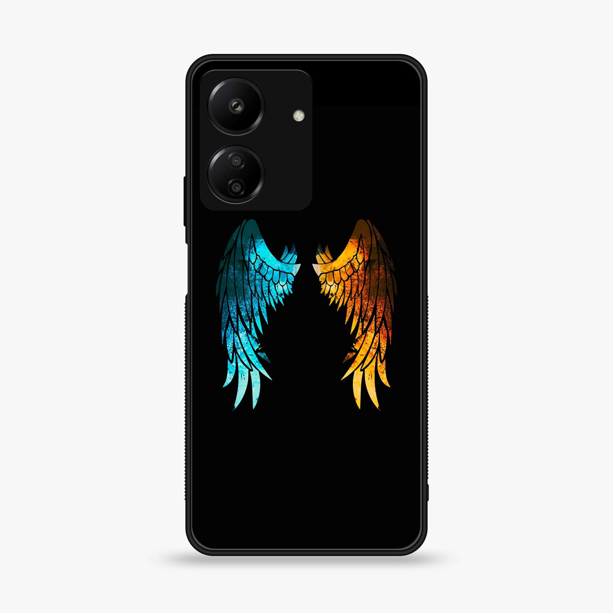 Xiaomi Poco C65 - Angel Wings 2.0 Series - Premium Printed Glass soft Bumper shock Proof Case