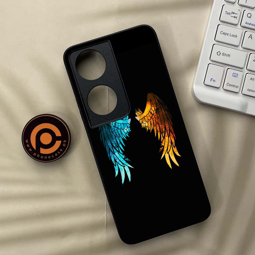 Honor X7b - Angel Wings 2.0 Series - Premium Metal  Printed soft Bumper shock Proof Case