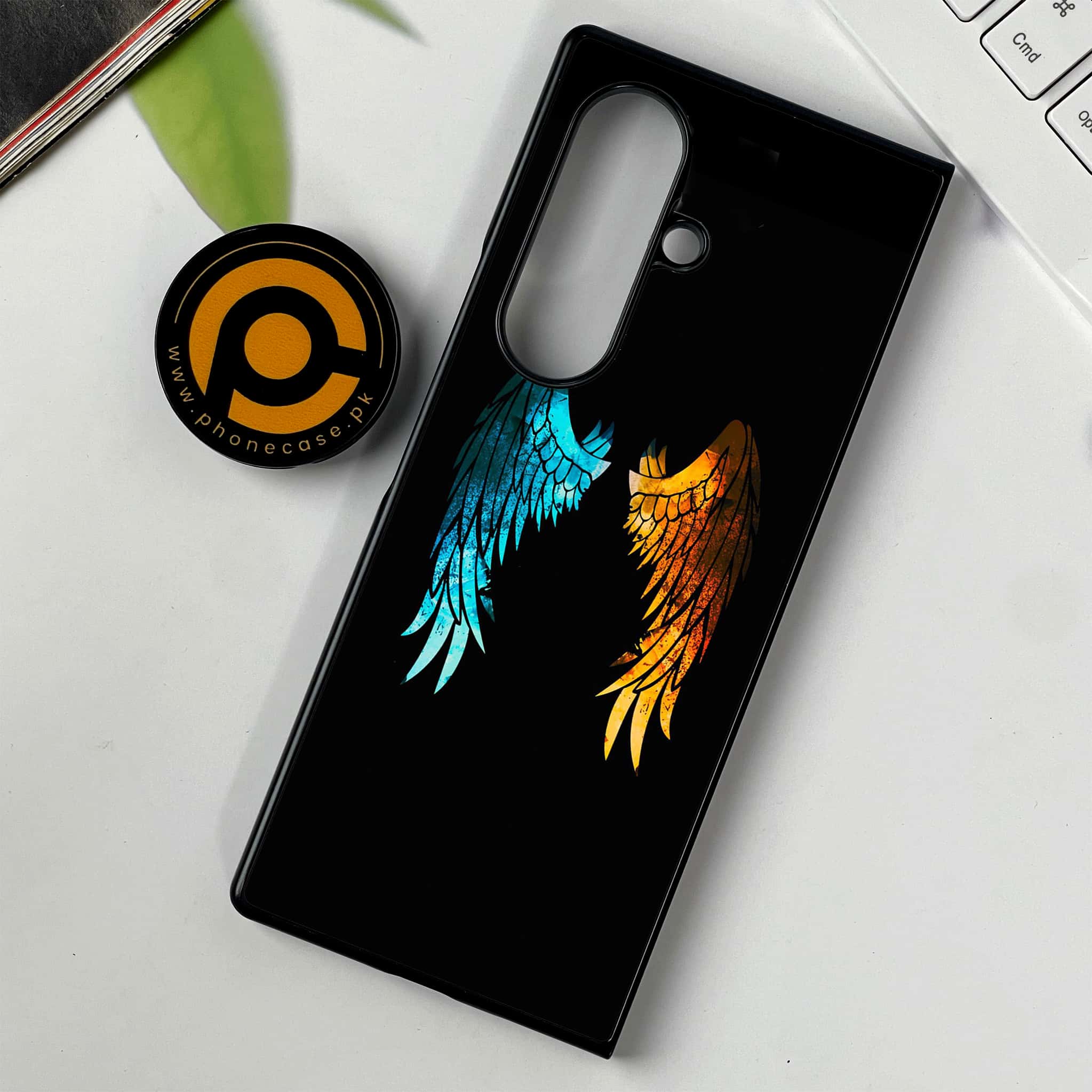 Samsung Galaxy Z Fold 7 - Angel Wings 2.0 Series - Premium Metal Printed soft Bumper shock Proof Case