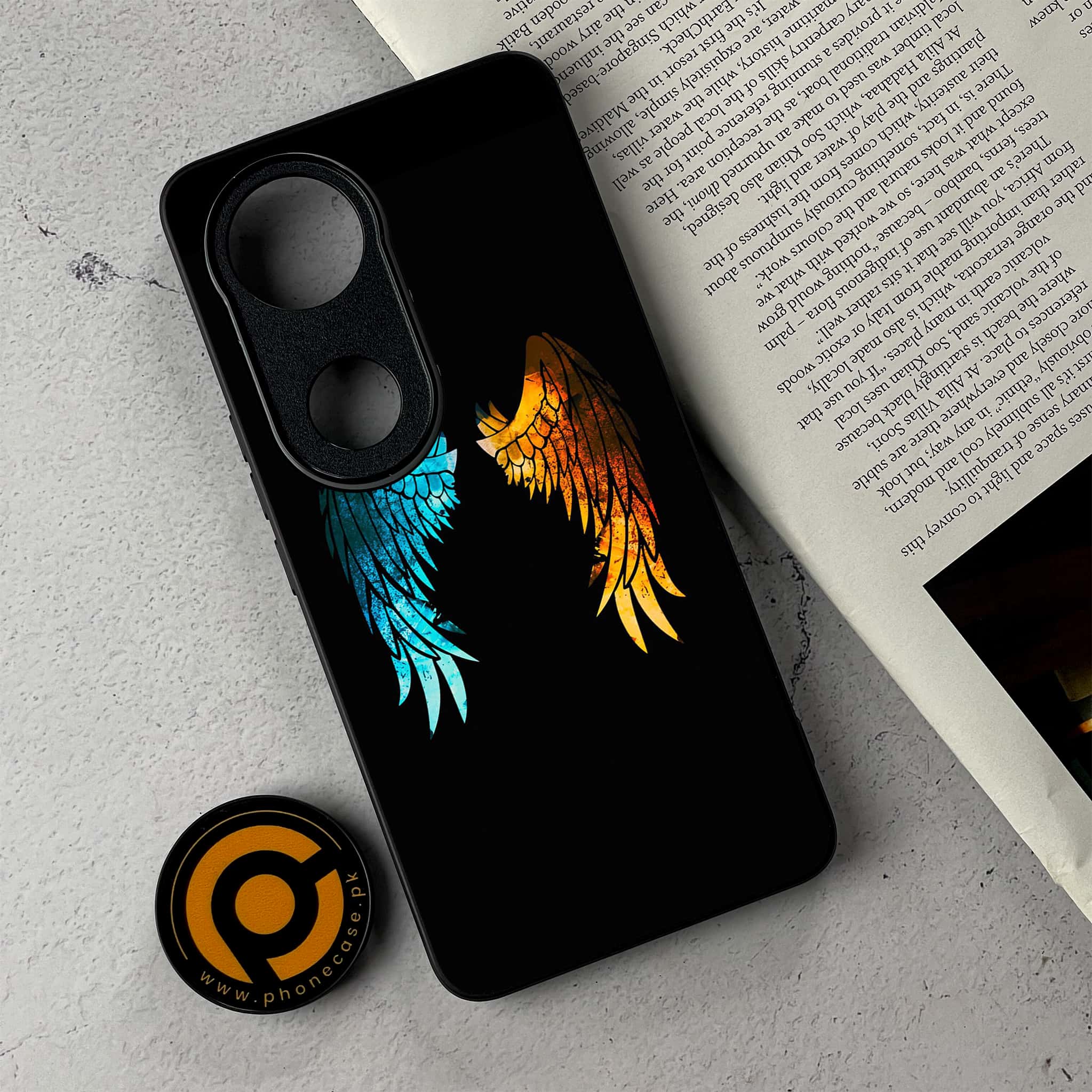 Vivo V50 - Angel Wings 2.0 Series - Premium Metal Printed Soft Bumper Shockproof Case