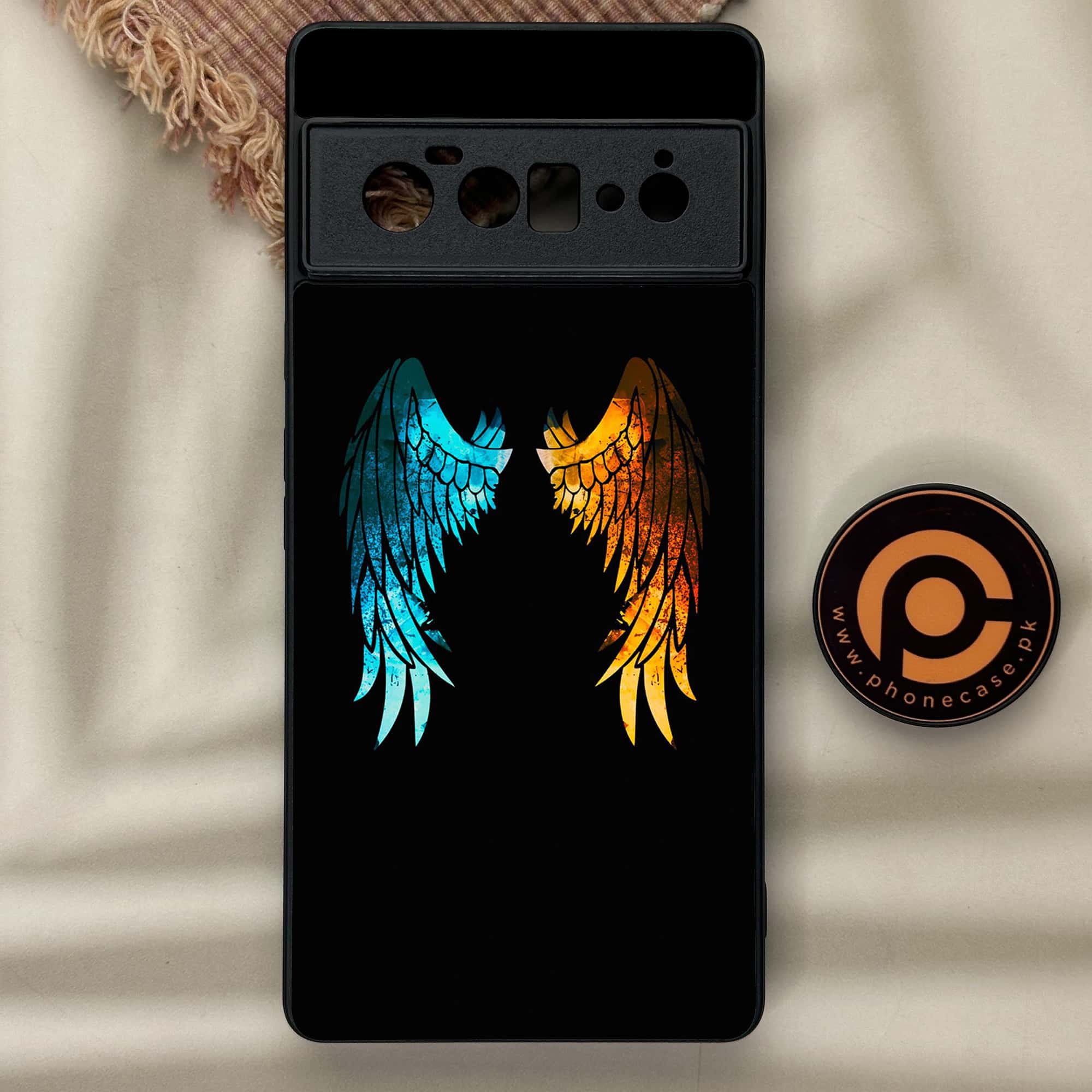 Google Pixel 6 Pro- Angel Wings 2.0 Series - Premium Metal Printed soft Bumper Shock Proof Case