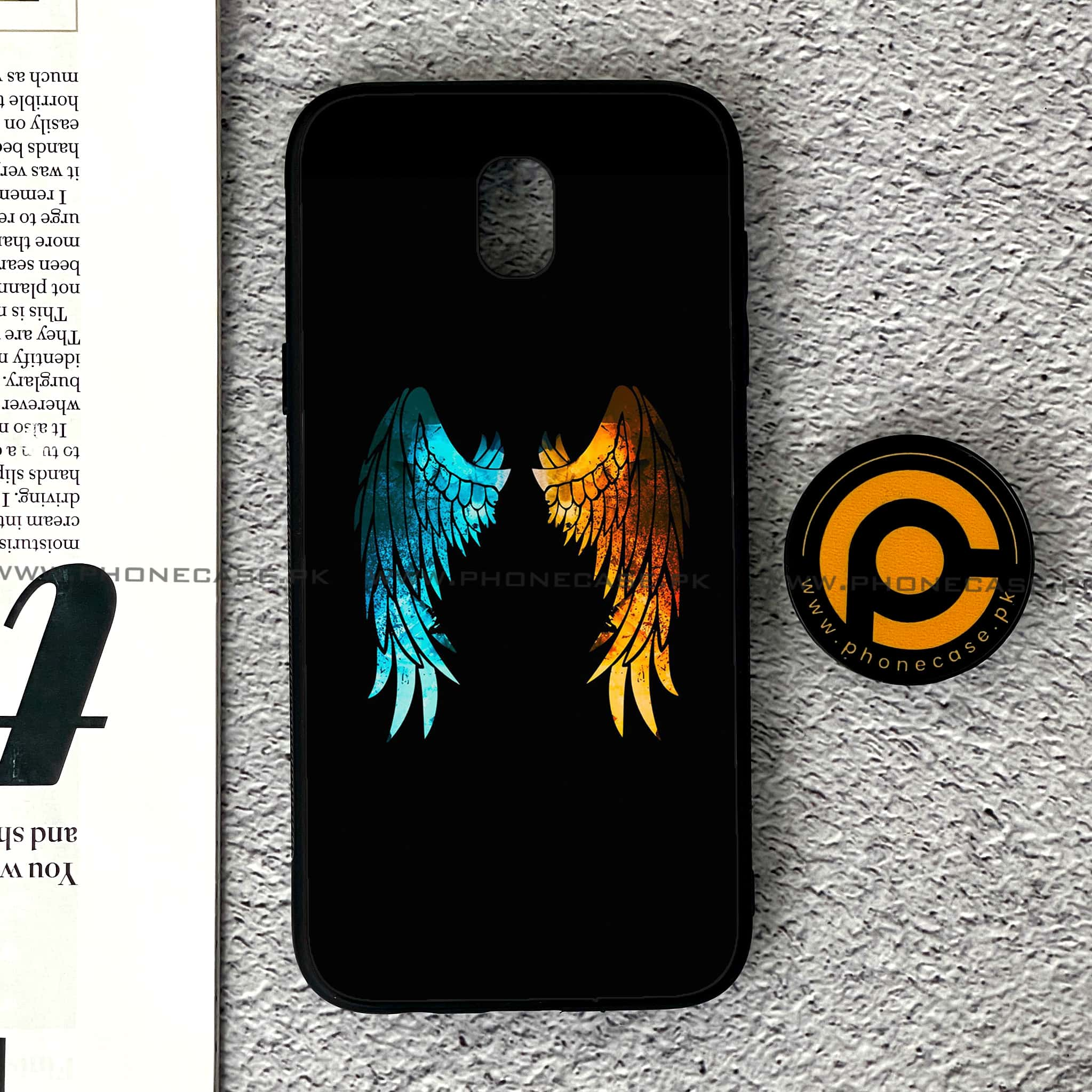 Samsung Galaxy J5 Pro 2017 - Angel Wings 2.0 Series - Premium Printed Metal soft Bumper shock Proof Case