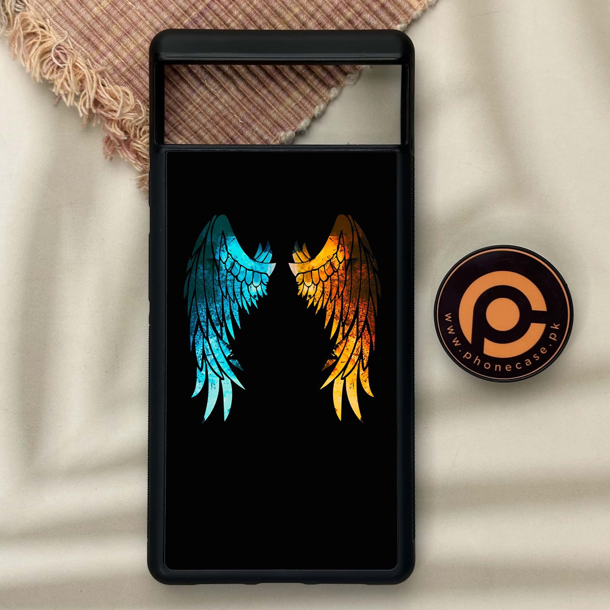 Google Pixel 6 - Angel Wings 2.0 Series - Premium Metal Printed soft Bumper Shock Proof Case