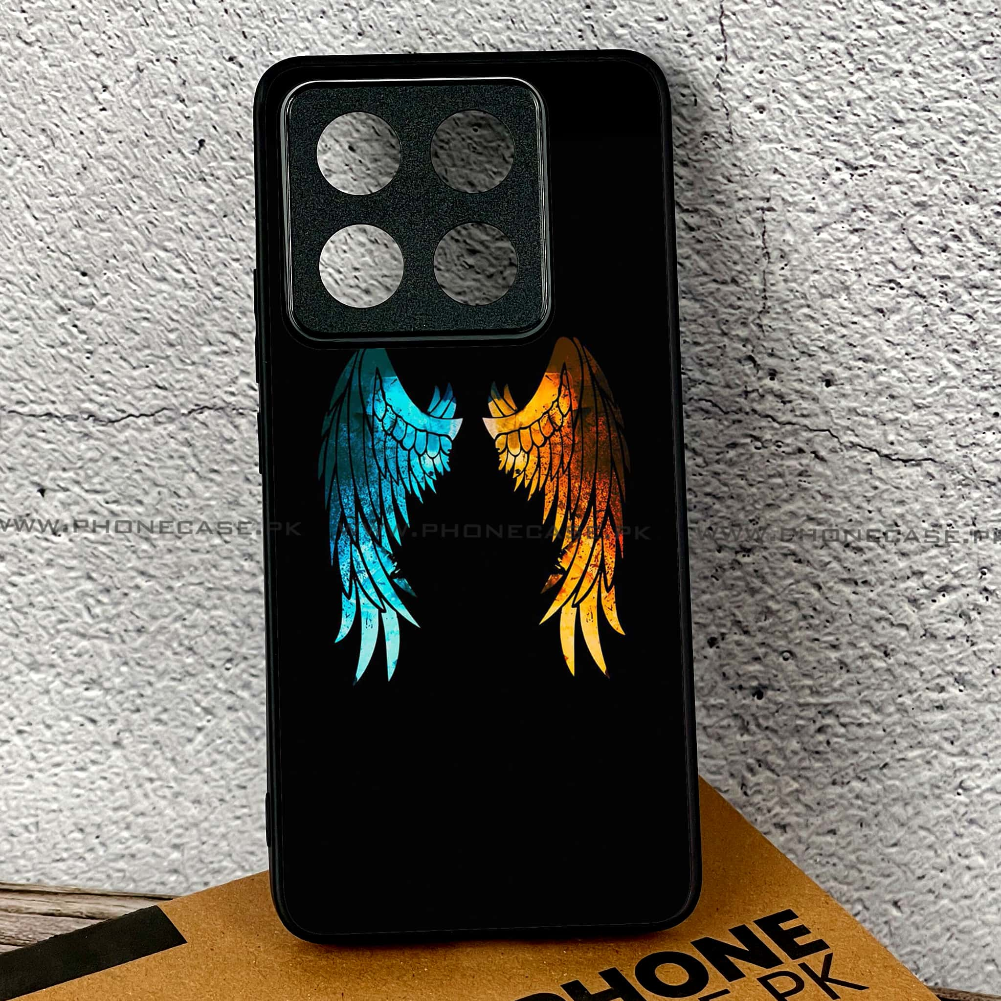 Xiaomi 14T Pro - Angel Wings 2.0 Series - Premium Printed Glass soft Bumper shock Proof Case