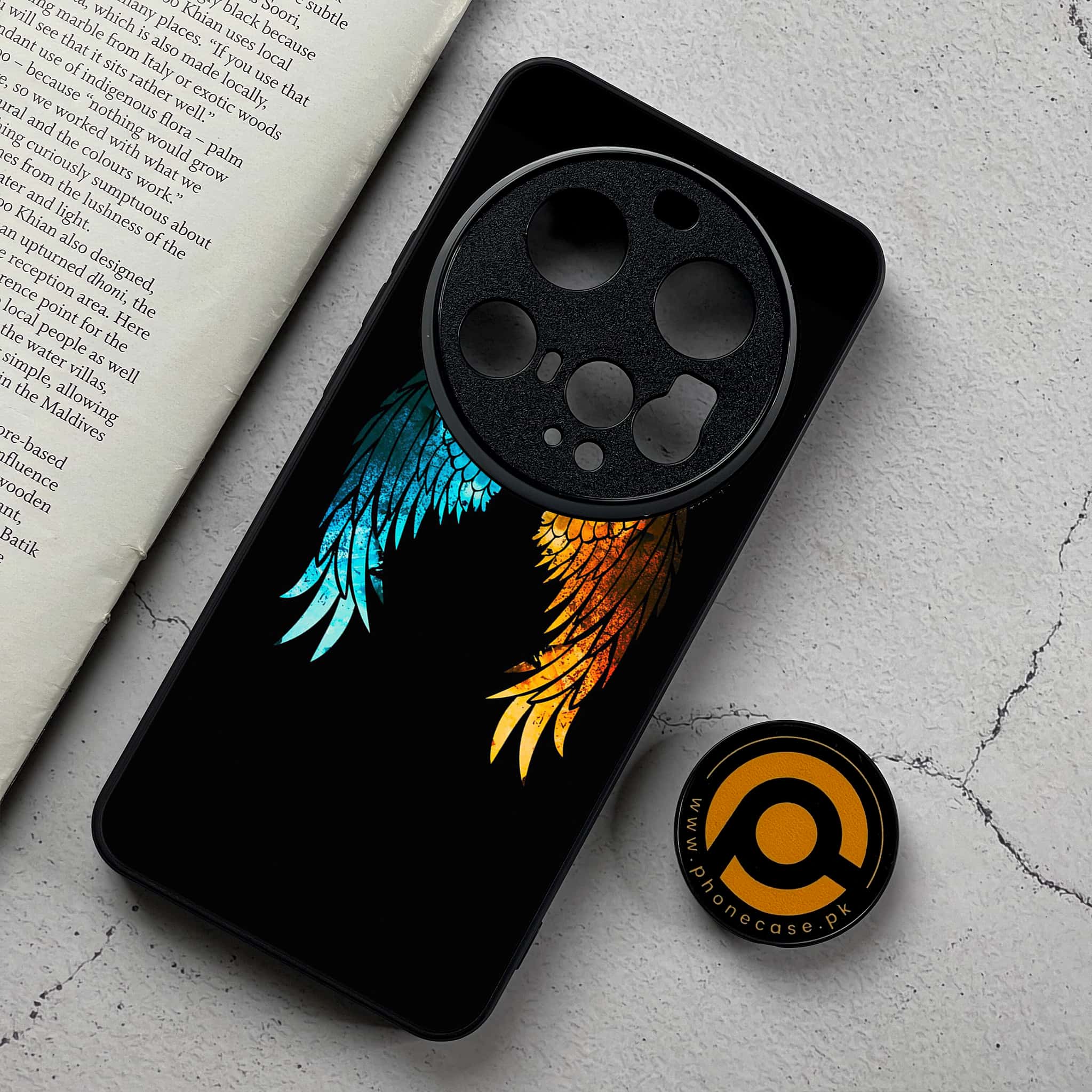 Xiaomi 15 Ultra - Angel Wings 2.0 Series - Premium Metal Printed Soft Bumper Shockproof Case