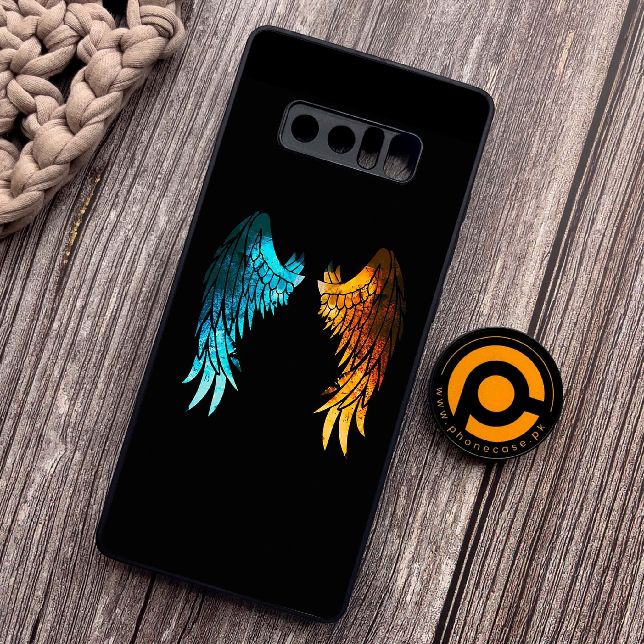 Samsung Galaxy Note 8 -Angel Wings 2.0 Series - Premium Metal Printed soft Bumper shock Proof Case