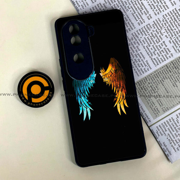Vivo V40e - Angel Wings 2.0 Design 8- Premium Metal Printed soft Bumper shock Proof Case CS-48607