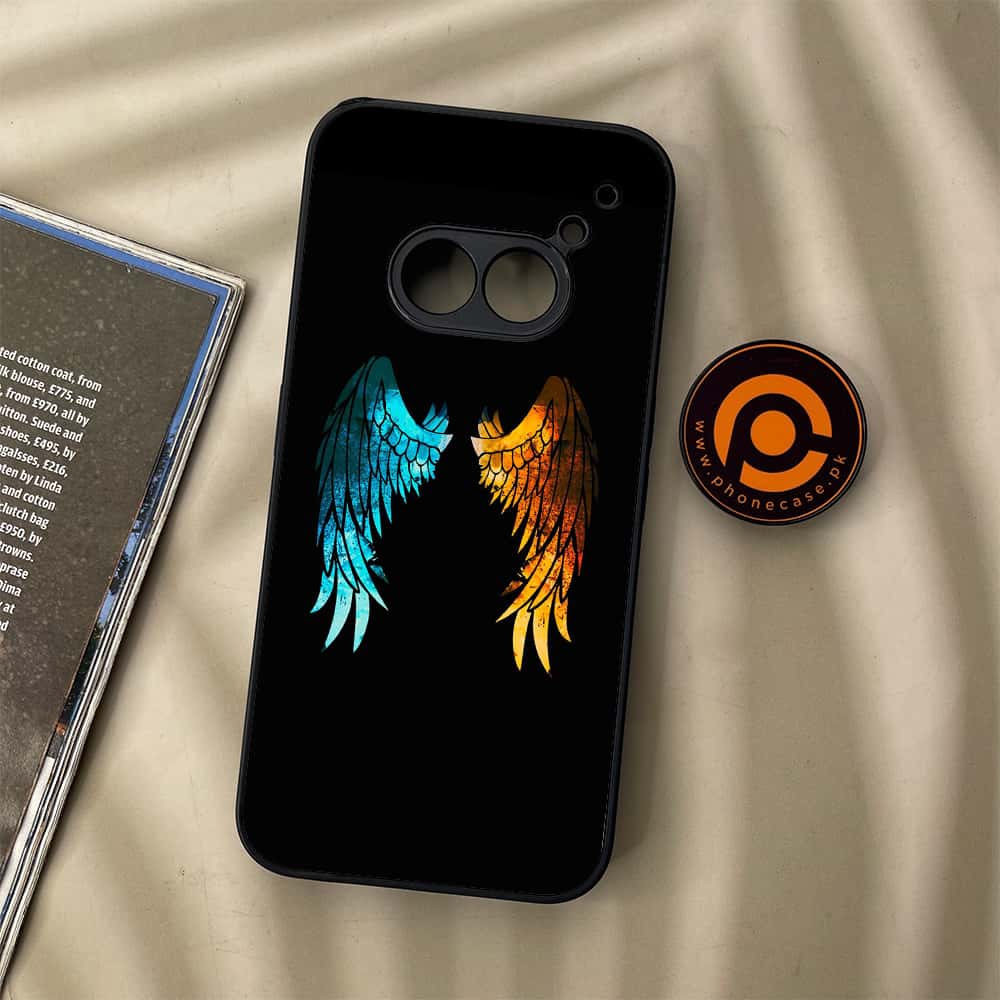 Nothing Phone (2a) - Angel Wings 2.0 Series - Premium Metal Printed soft Bumper Shock Proof Case