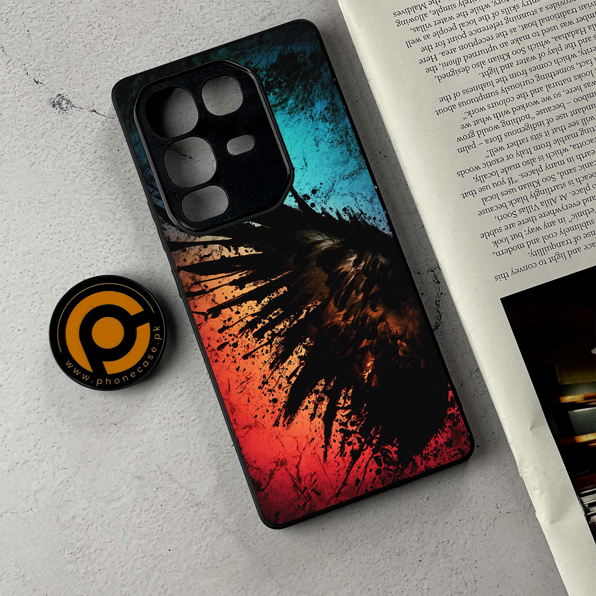 Infinix Note 50 Pro Plus - Angel Wings 2.0 Series - Premium Metal Printed Soft Bumper Shockproof Case