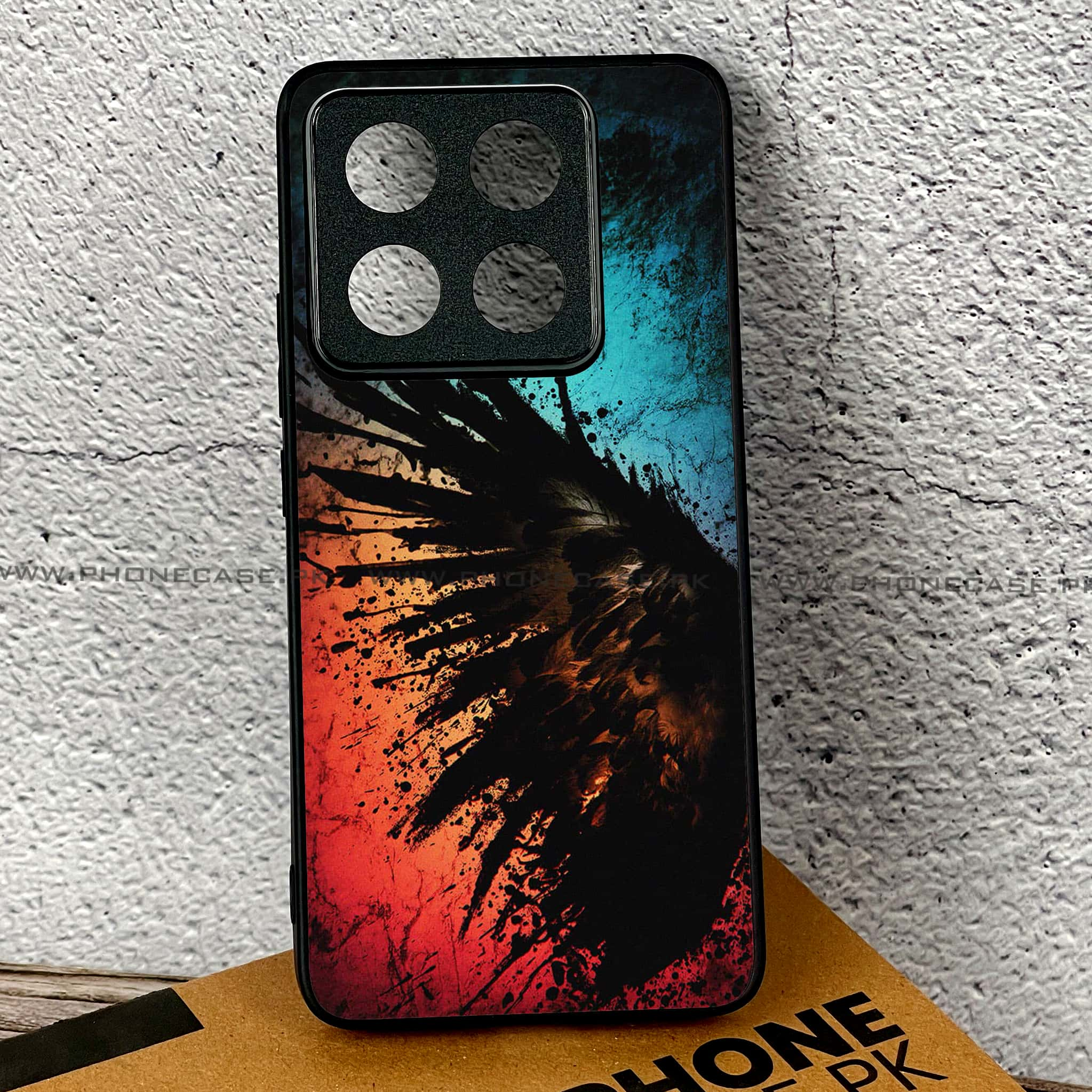 Xiaomi 14T Pro - Angel Wings 2.0 Series - Premium Printed Glass soft Bumper shock Proof Case