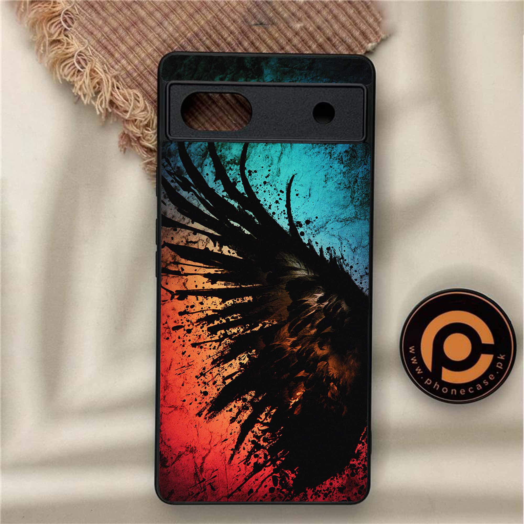 Google Pixel 6A - Angel Wings 2.0 Series - Premium Metal Printed soft Bumper Shock Proof Case