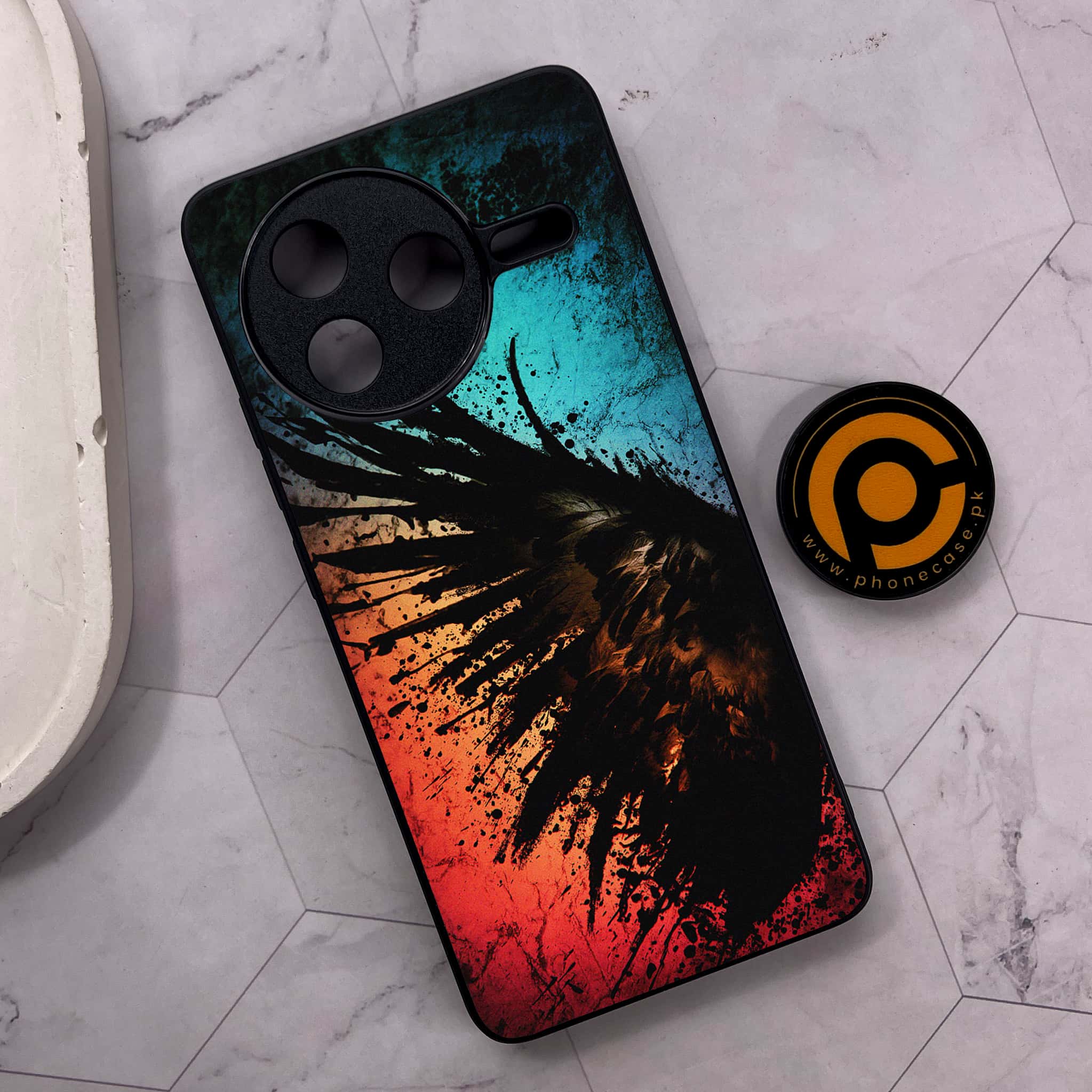 Xiaomi Poco F7 Pro 5G - Angel Wings 2.0 Series - Premium Metal Printed soft Bumper shock Proof Case