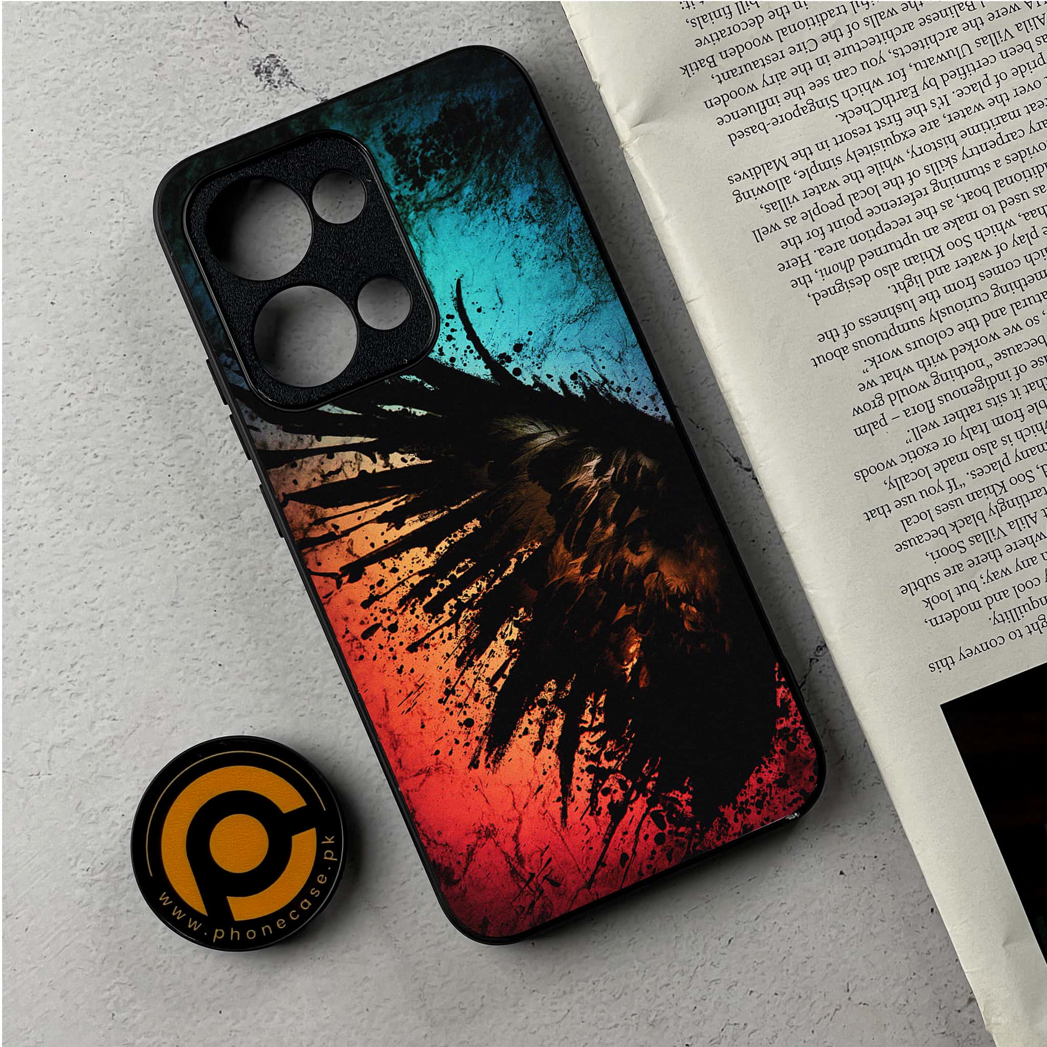 Oppo Reno 13 - Angel Wings 2.0 Series - Premium Metal Printed Soft Bumper Shockproof Case