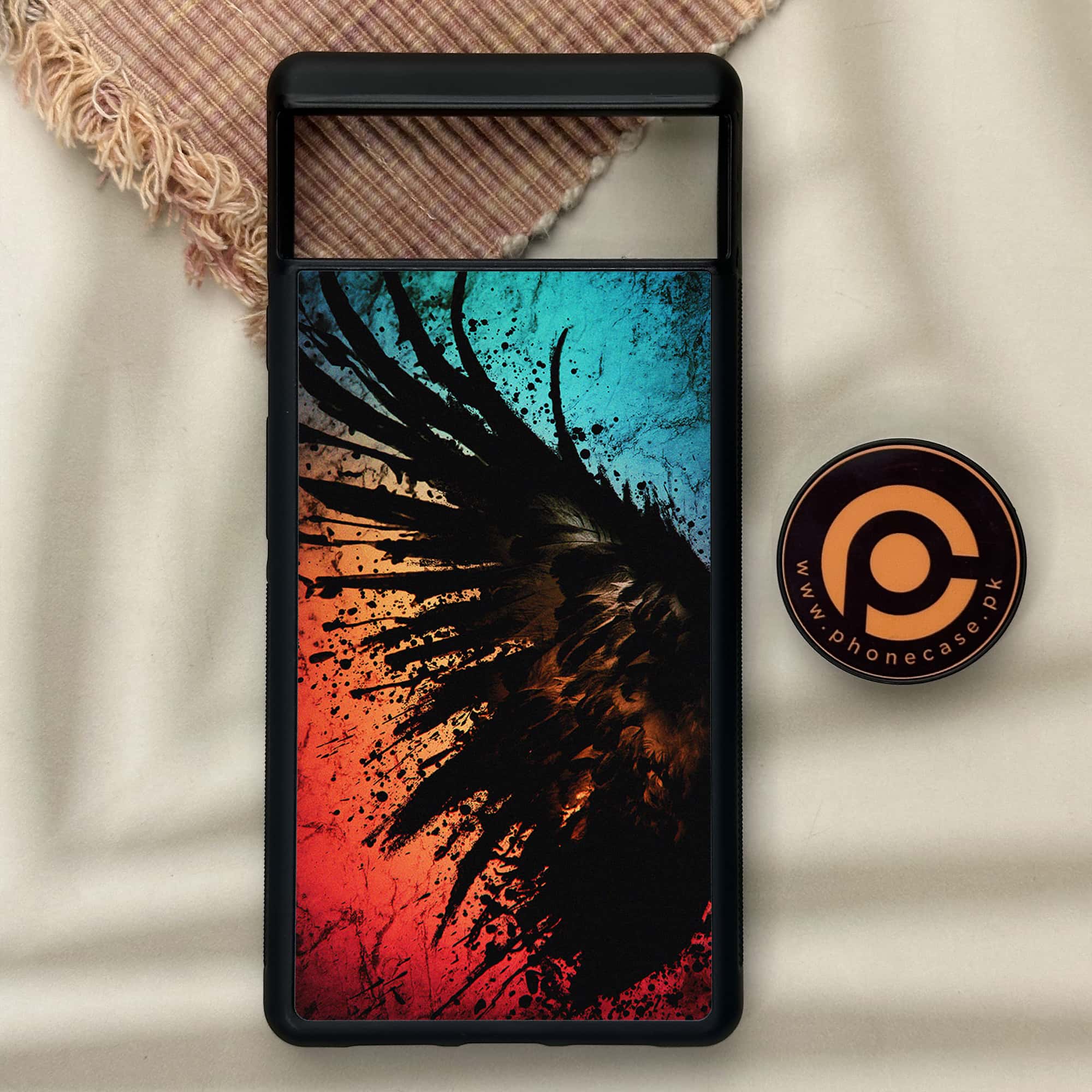 Google Pixel 6 - Angel Wings 2.0 Series - Premium Metal Printed soft Bumper Shock Proof Case