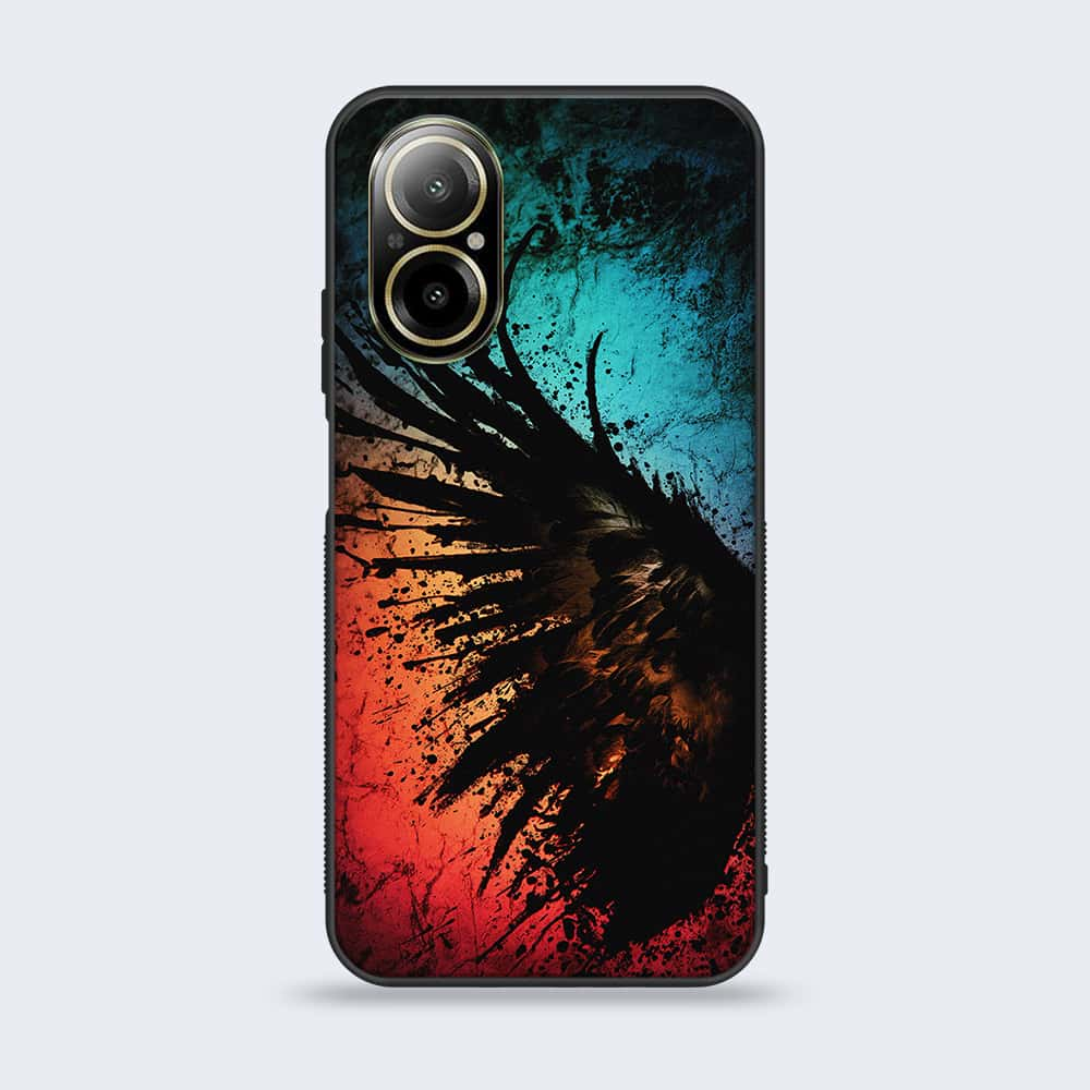 Realme C67 - Angel Wings 2.0 Series - Premium Printed Glass soft Bumper shock Proof Case