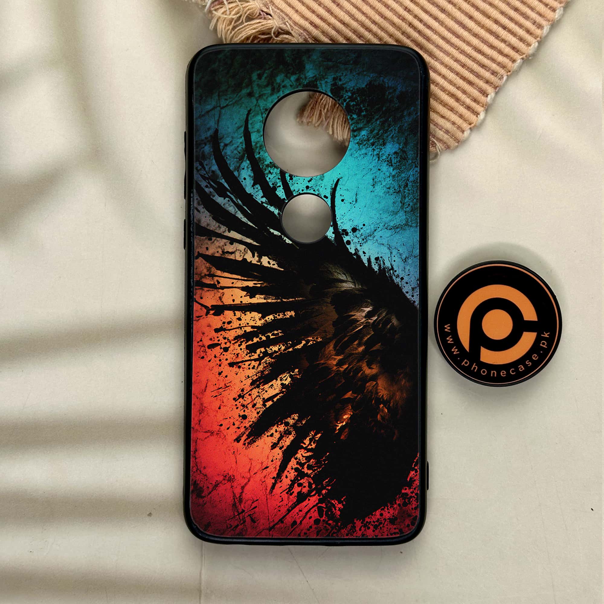 Moto G7 - Angel Wings 2.0 Series - Premium Printed Glass soft Bumper shock Proof Case