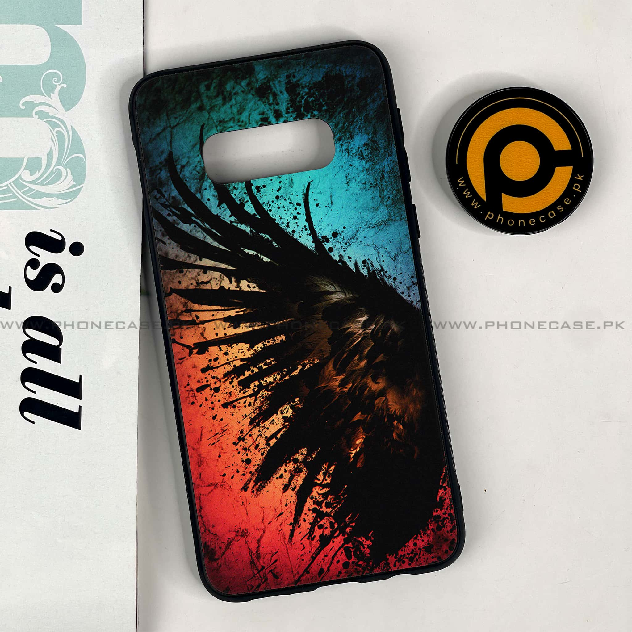 Galaxy S10e - Angel Wings 2.0 Series - Premium Printed Glass soft Bumper shock Proof Case