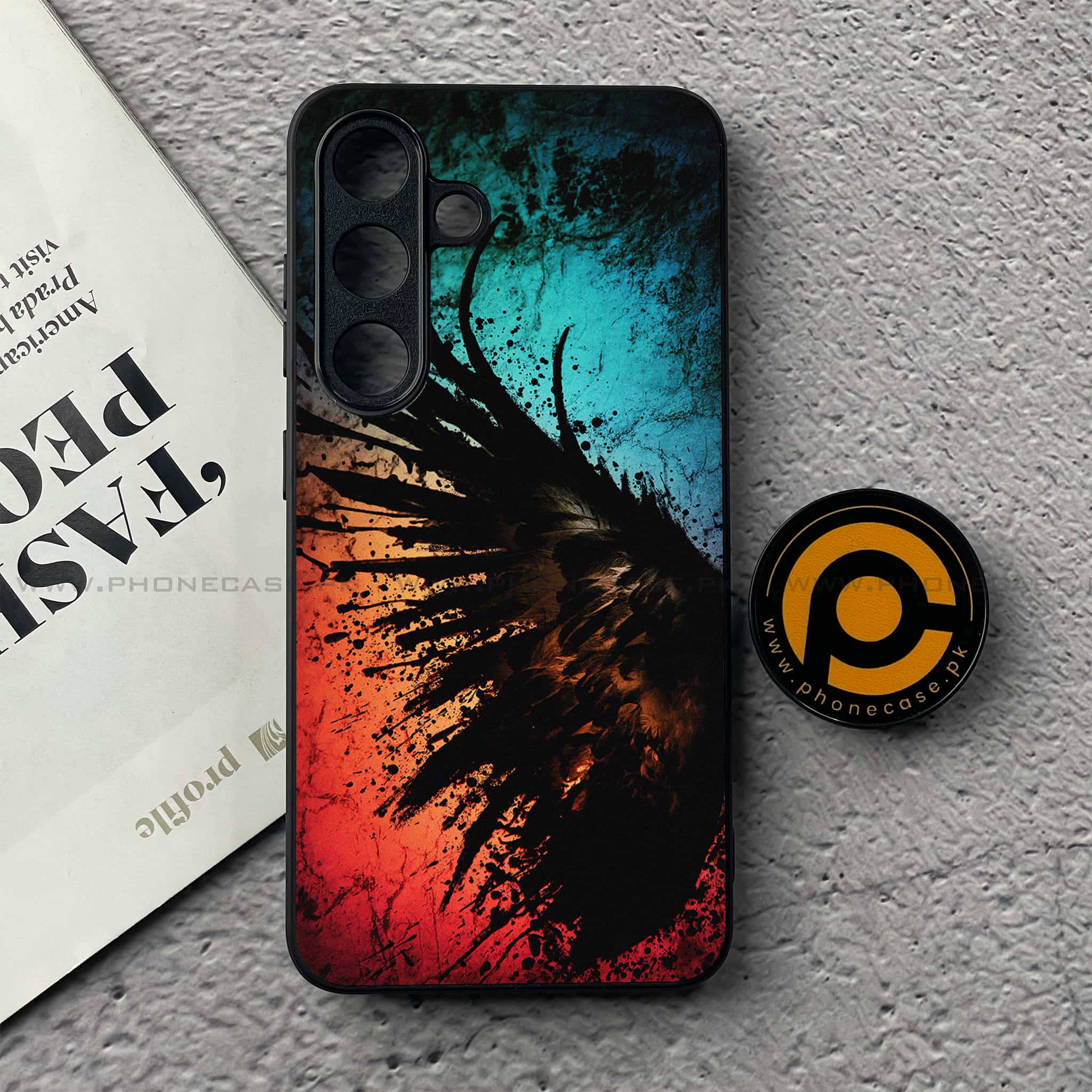 Samsung Galaxy S25 FE - Angel Wings 2.0 Series - Premium Metal Printed soft Bumper shock Proof Case