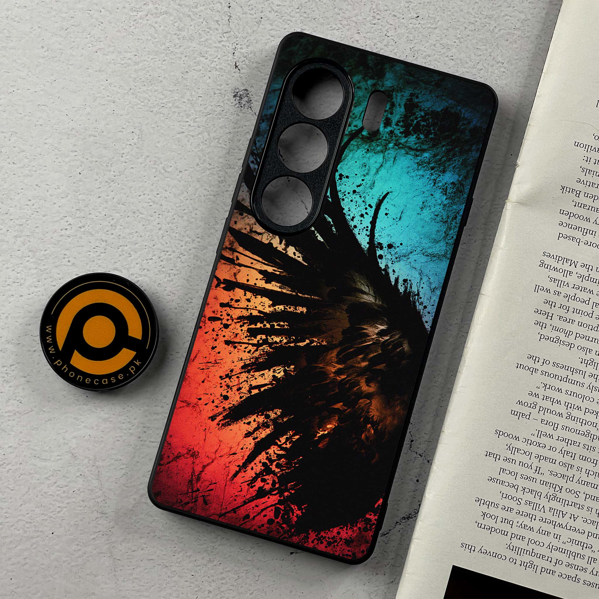 Tecno Camon 40 Pro - Angel Wings 2.0 Series - Premium Metal Printed Soft Bumper Shockproof Case